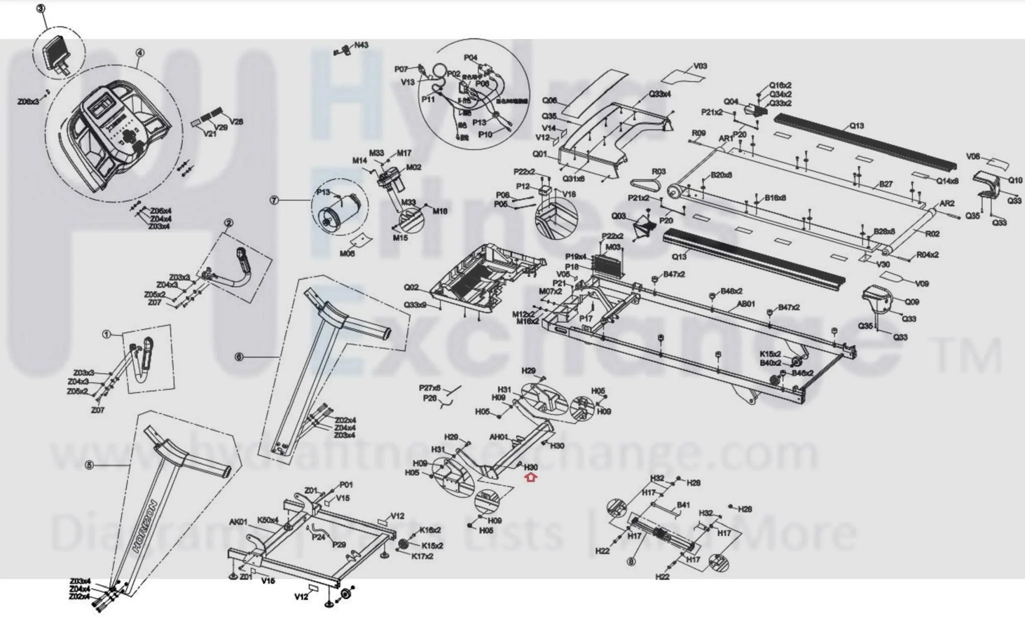 Horizon Fitness 7.4AT-04 - 7.0AT-04 Treadmill Socket Head Shoulder Screw M8X1.25P-12MM 1000459363 - Image 2