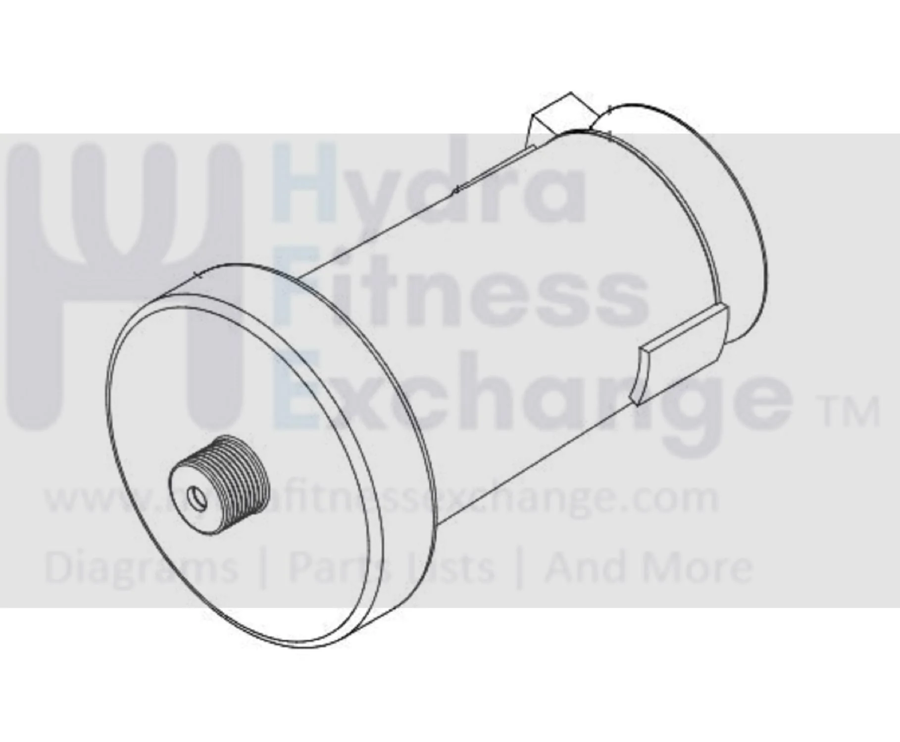 Horizon Fitness 7.4AT-04 - TM499G Treadmill DC Drive Motor with Flywheel 1000443636