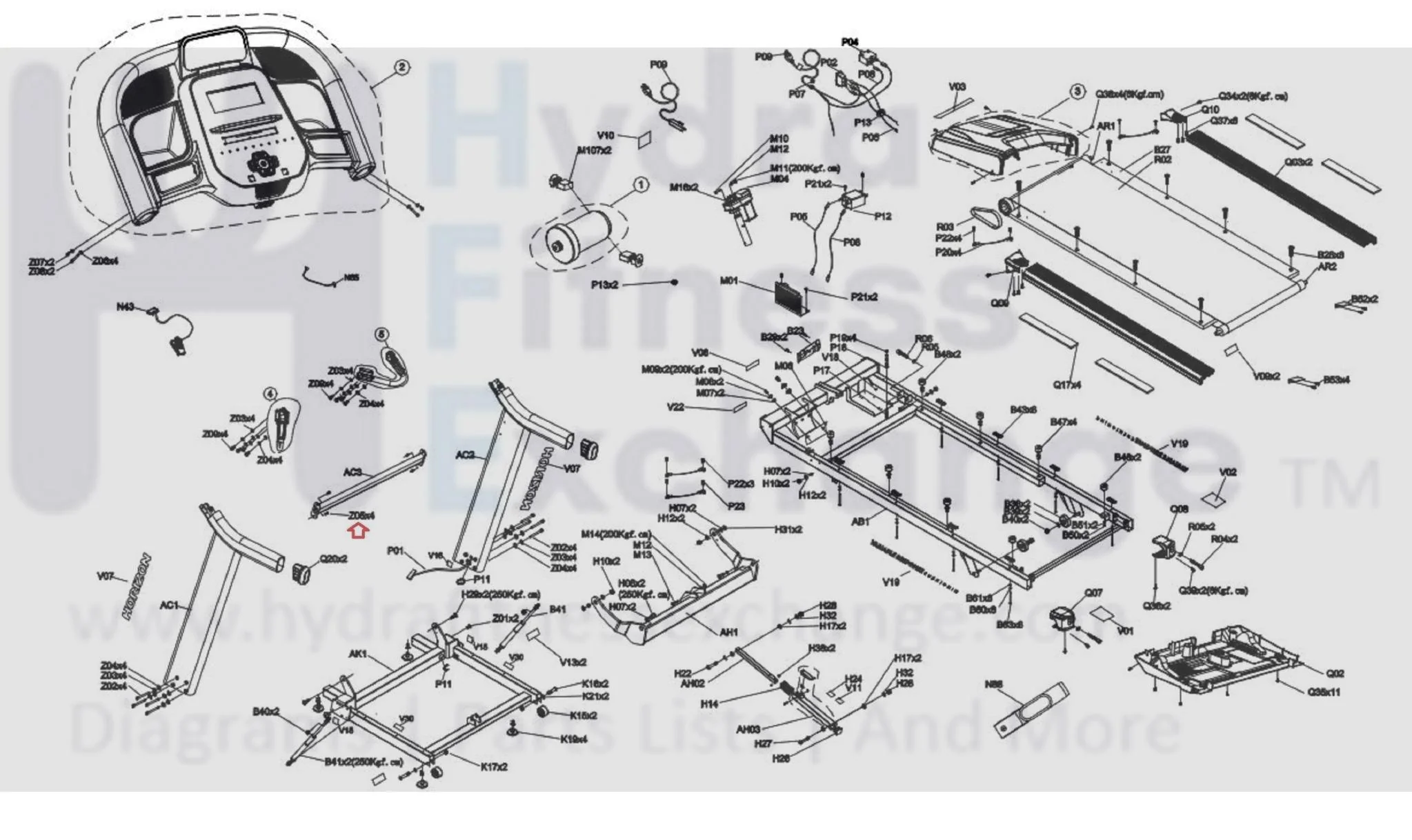 Horizon Fitness 7.4AT-04 Treadmill Round Head Socket Screw M6X1.0PX15L 004462-AF - Image 2