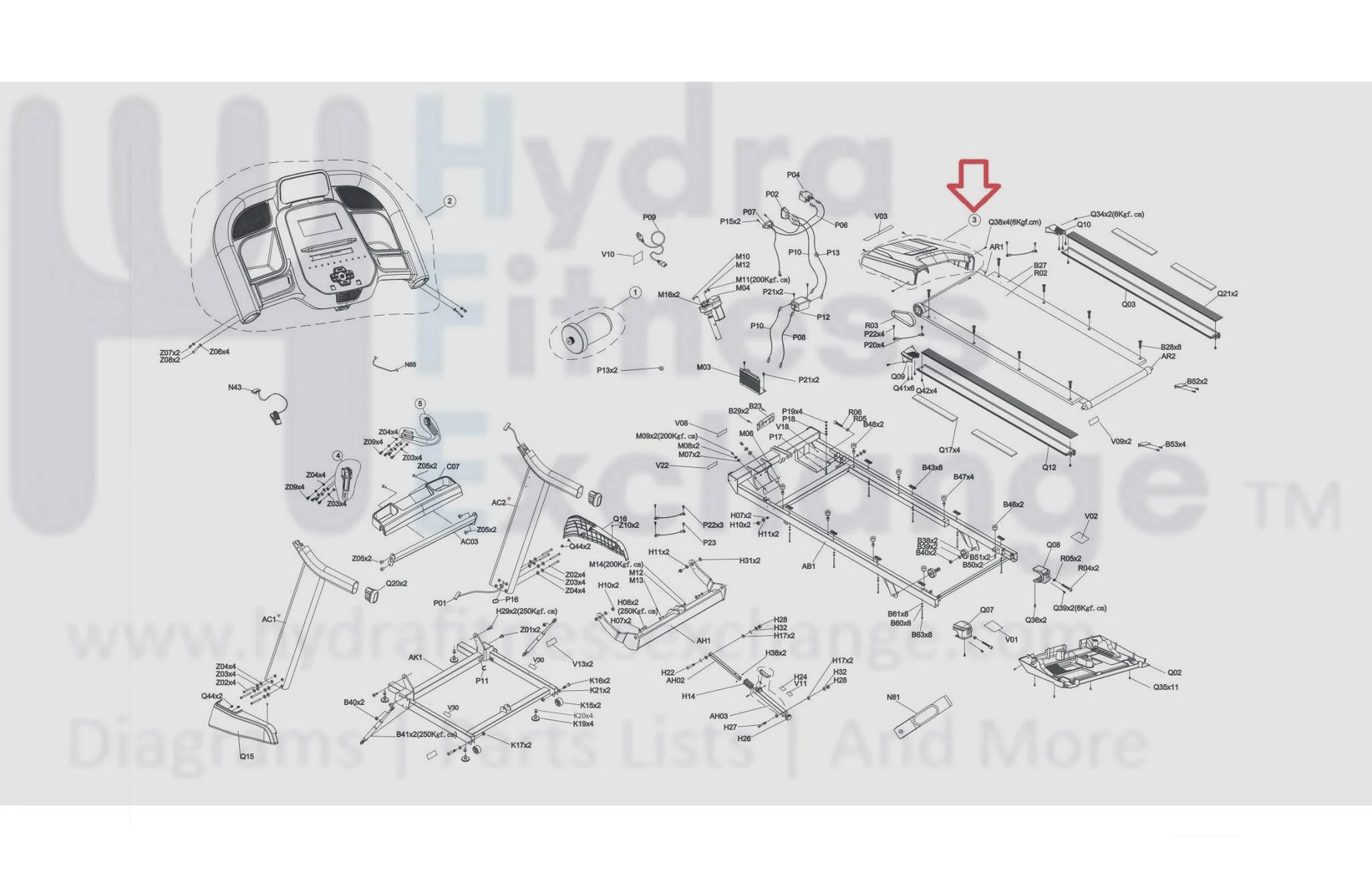 Horizon Fitness 7.8AT-02 TM758B TM1000B 7.8AT  TM758 TM1000 Treadmill Motor Hood Shroud Cover 1000444922 - Image 8