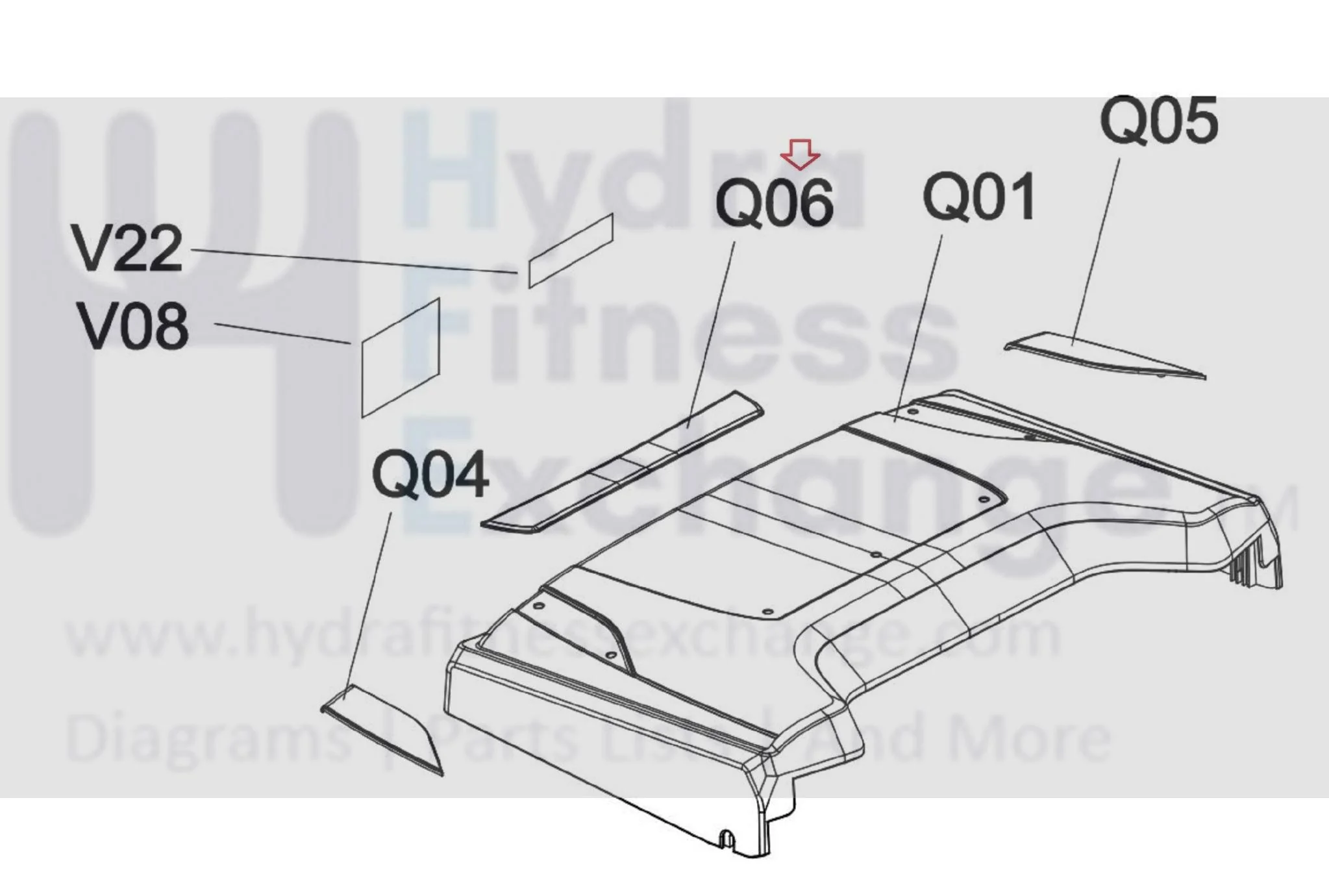 Horizon Fitness Treadmill Decorate Upper Motor Cover 1000462804 - Image 3