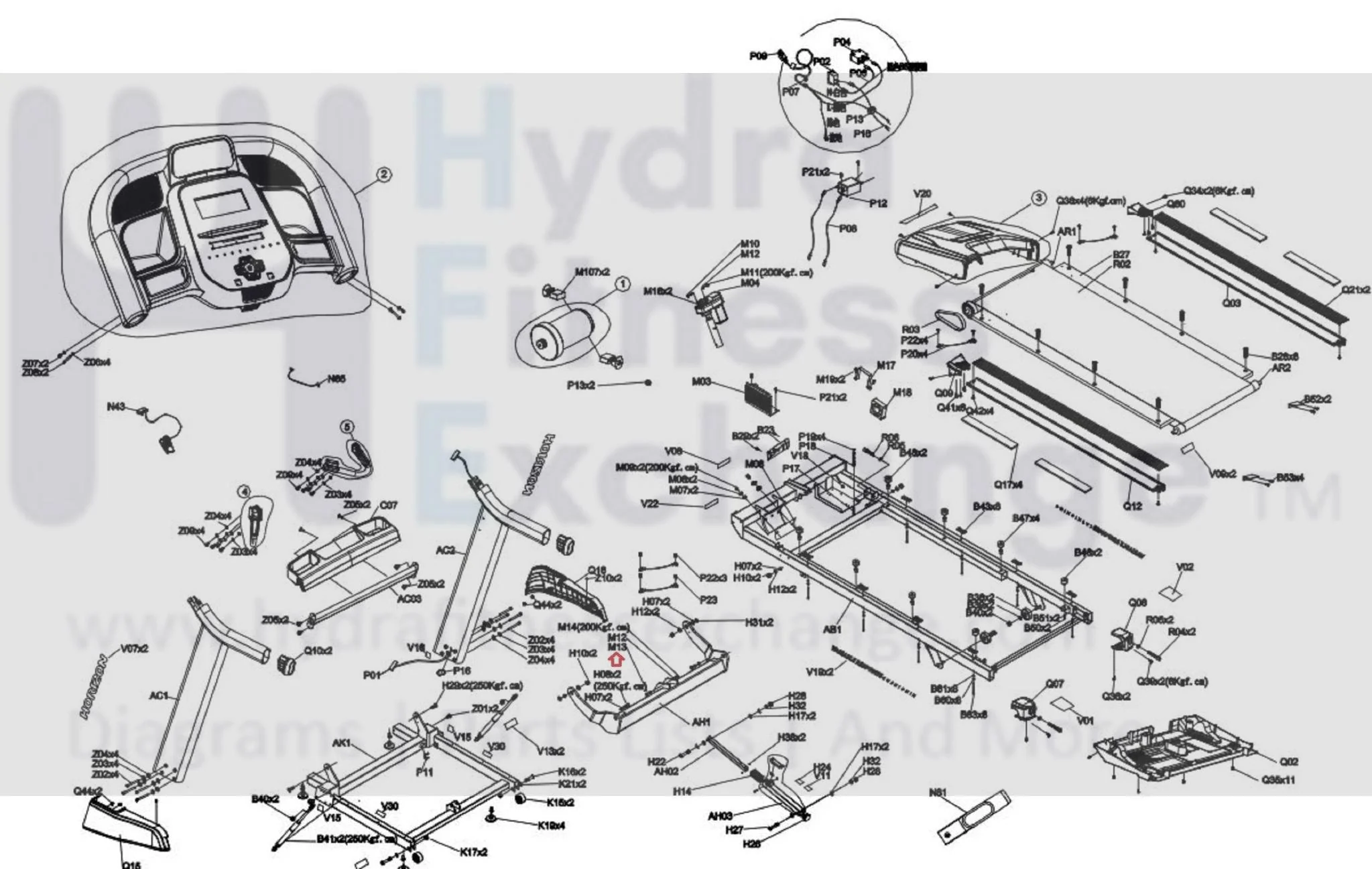 Horizon Fitness Treadmill Head Hex Special Screw M10 - 1.5P x65L/15L 1000400887 - Image 3