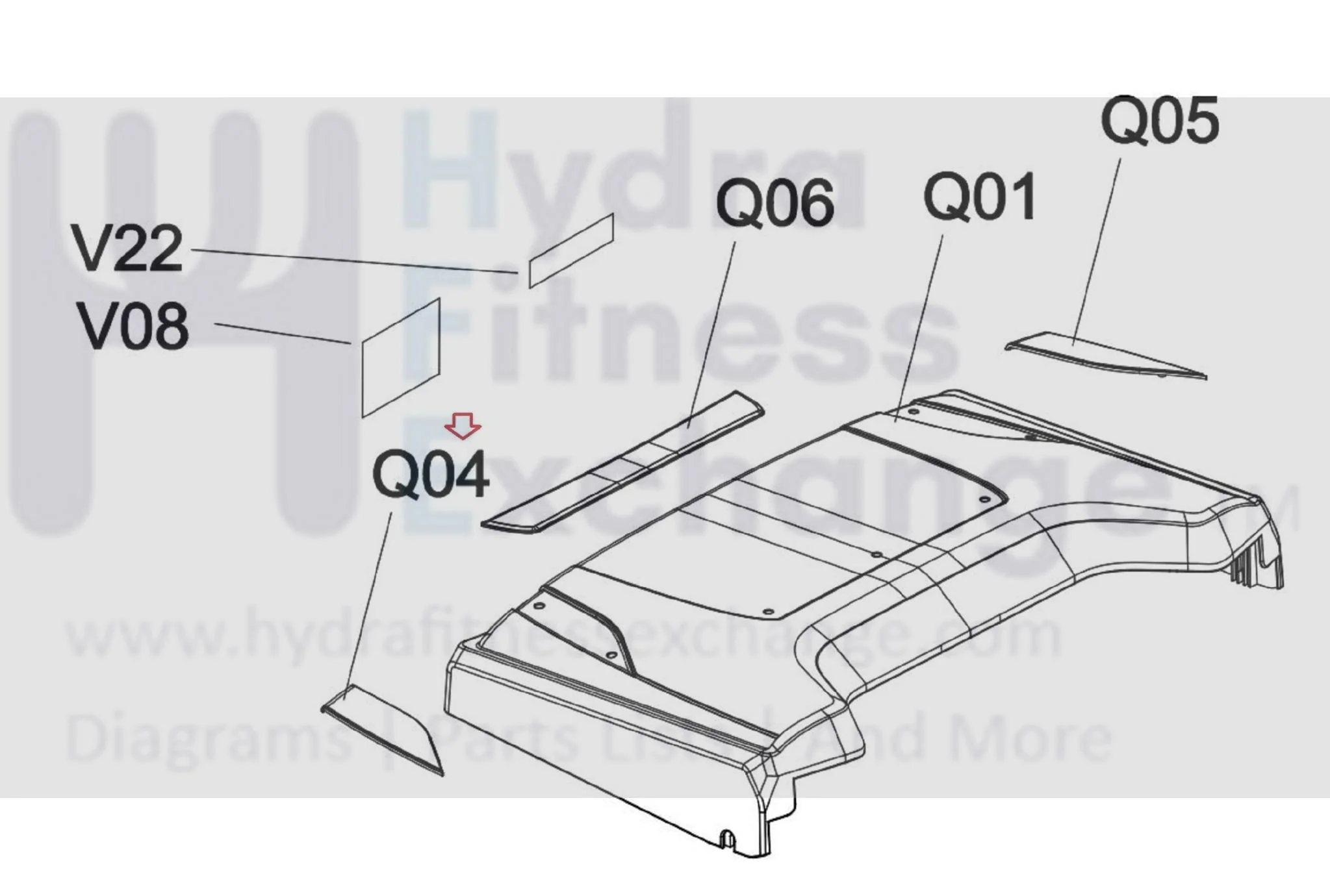 Horizon Fitness TM499G TM1000C Treadmill Left Decorate Up Motor Cover 1000462802 - Image 3