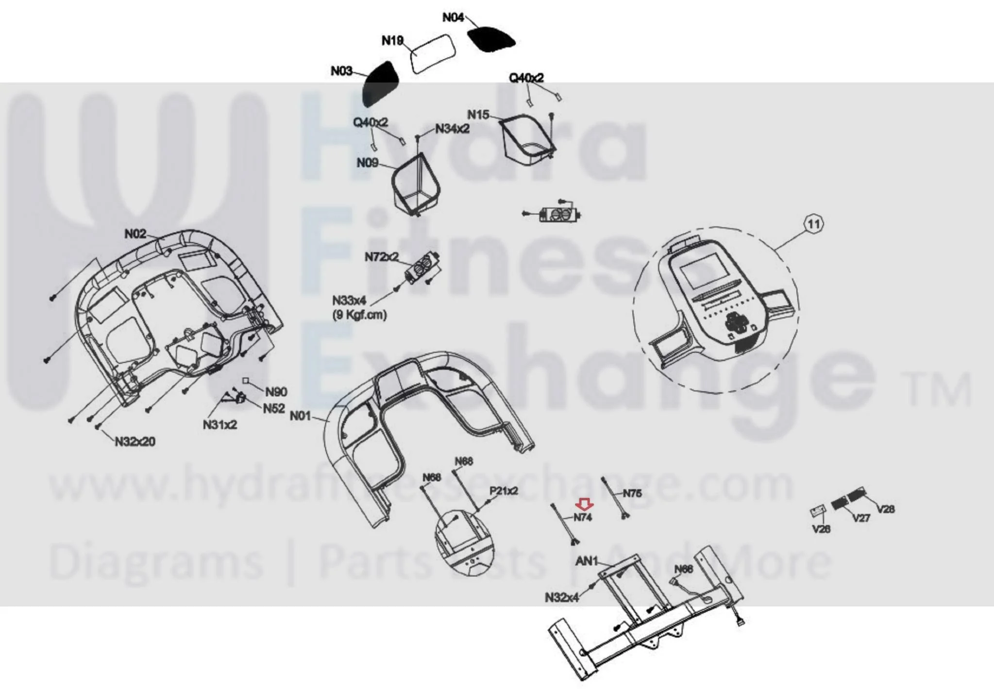 Horizon Fitness Treadmill Left Quick Key Connect Wire 1000436975 - Image 3