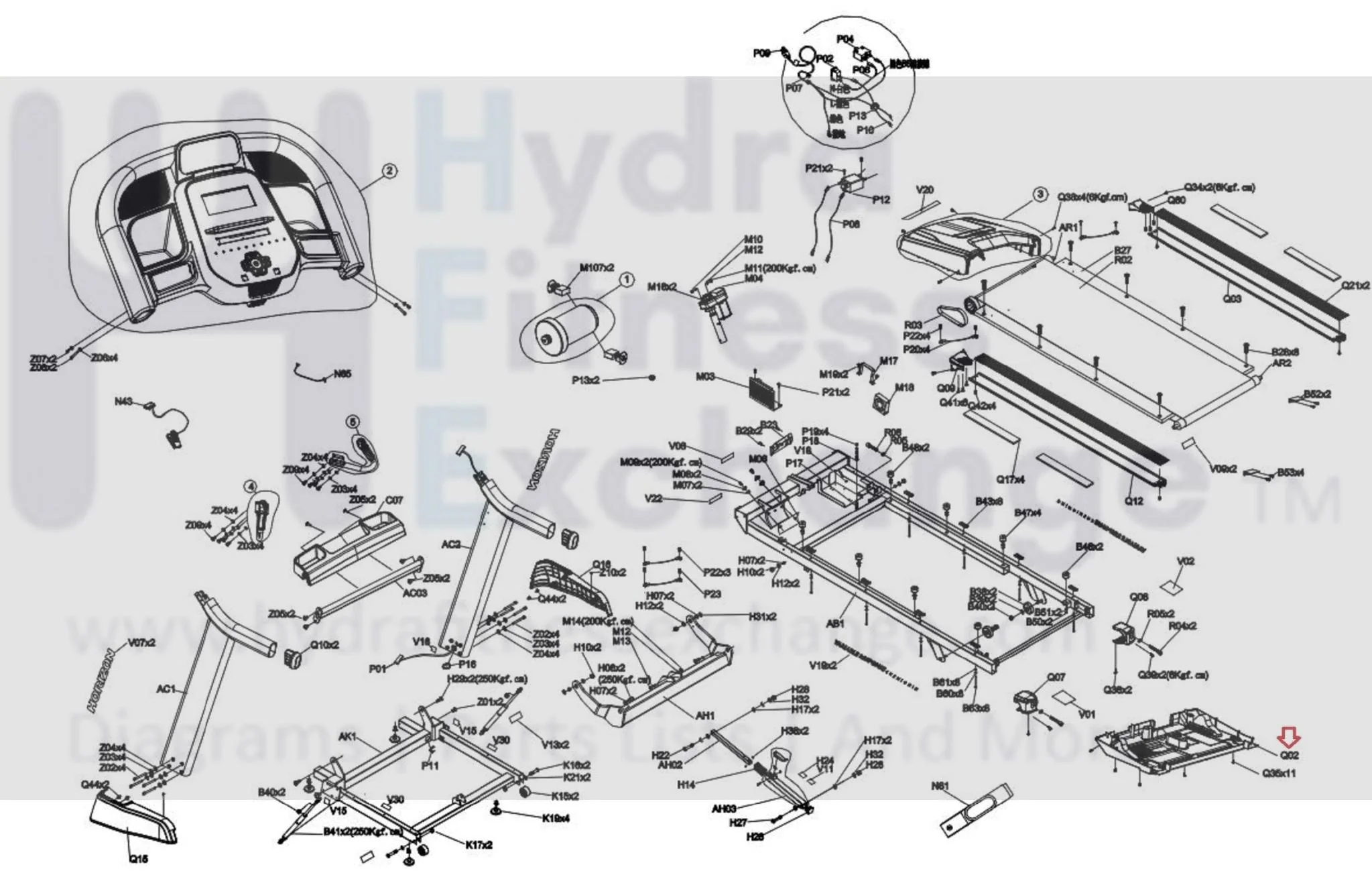 Horizon Fitness Treadmill Lower Motor Down Cover 1000377906 - Image 3