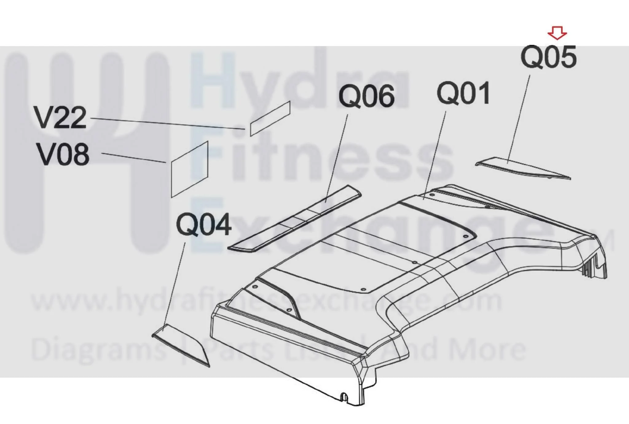 Horizon Fitness TM499G TM1000C Treadmill Right Decorate Up Motor Cover 1000462803 - Image 3