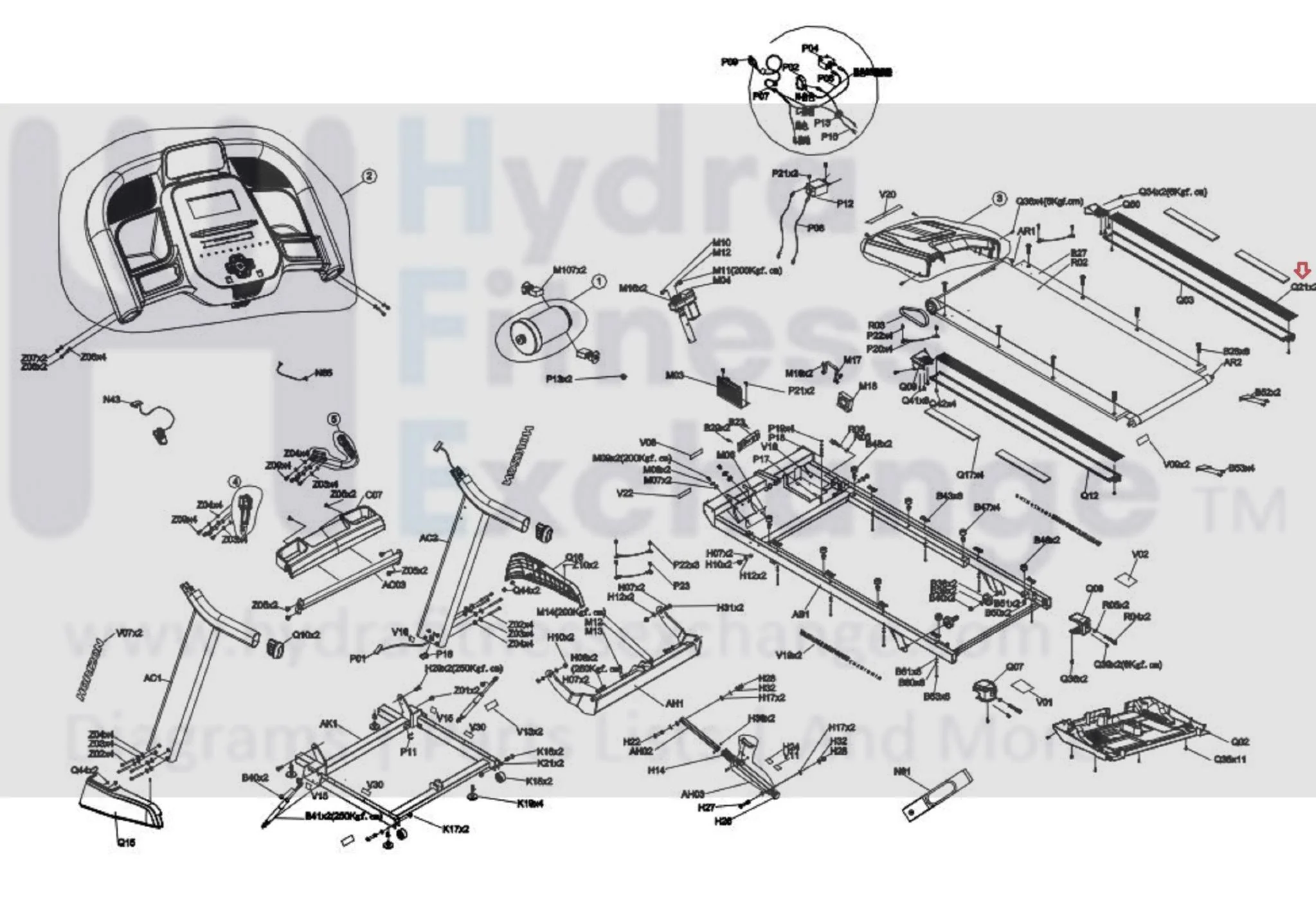 Horizon Fitness 7.8AT-04 Treadmill Frame Side Rail 1276X748X11.8 1000437881 - Image 2