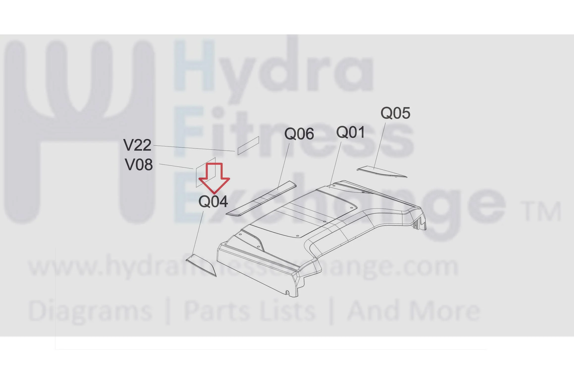 Horizon Treadmill Left Upper Motor Cover Plastic Decorate Plate 1000441518 - Image 3