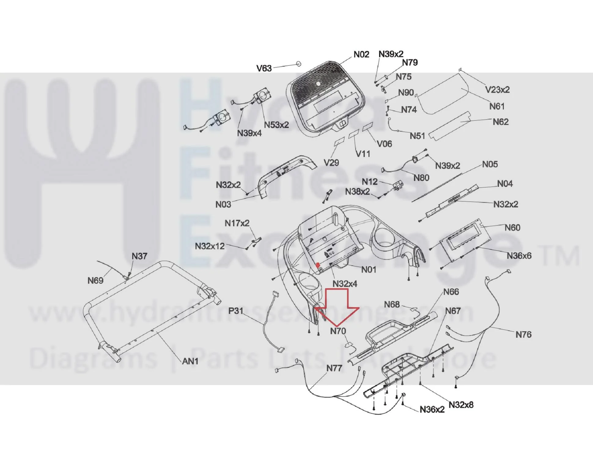 Horizon Fitness TM687 Adventure 5-02 Treadmill Left incline Handbar Membrane Keypad 1000331321 - Image 3