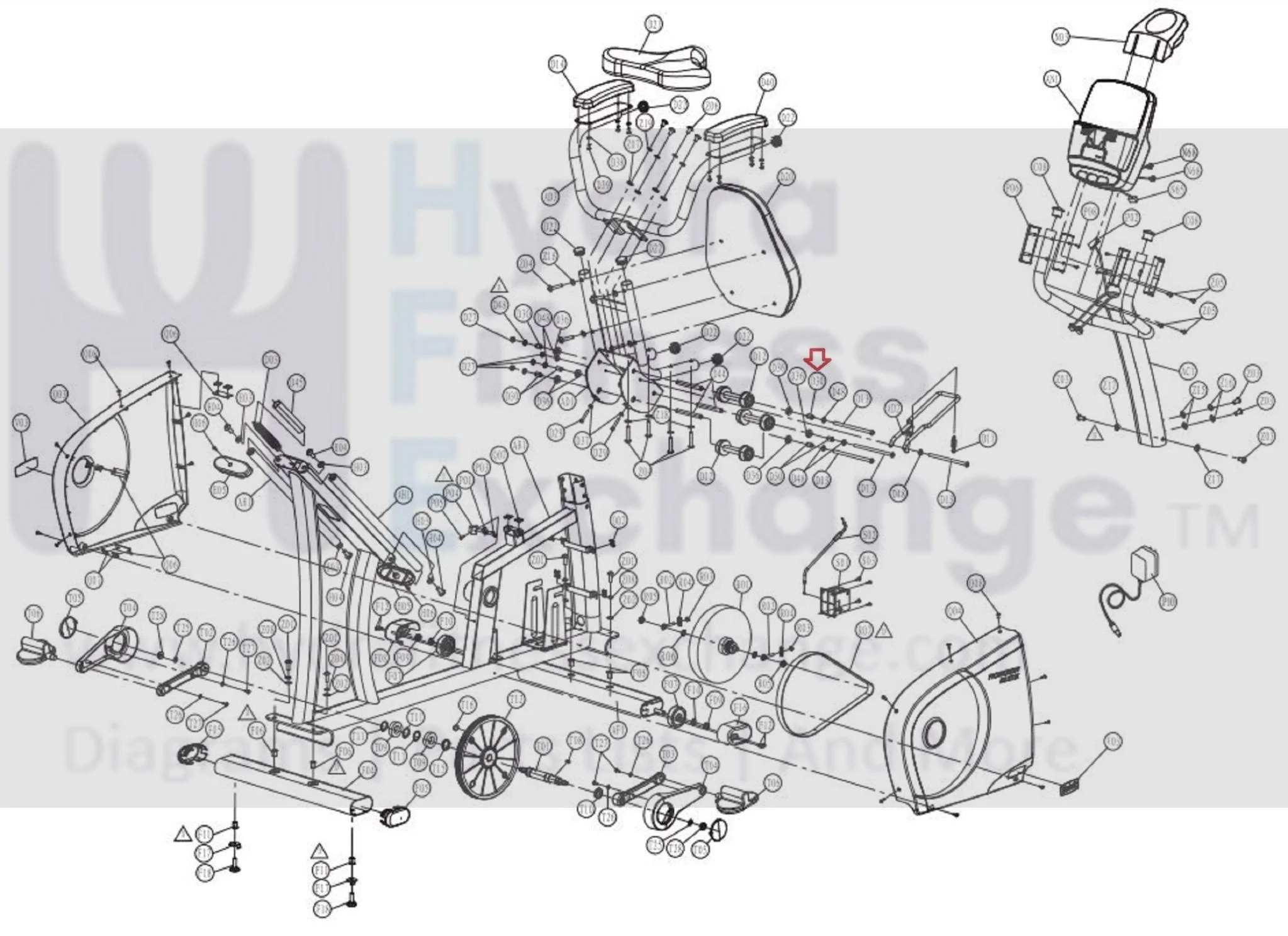 Horizon Fitness B701 - CB139 Stationary Bike Bearing Pin Sleeve 098168 - Image 2