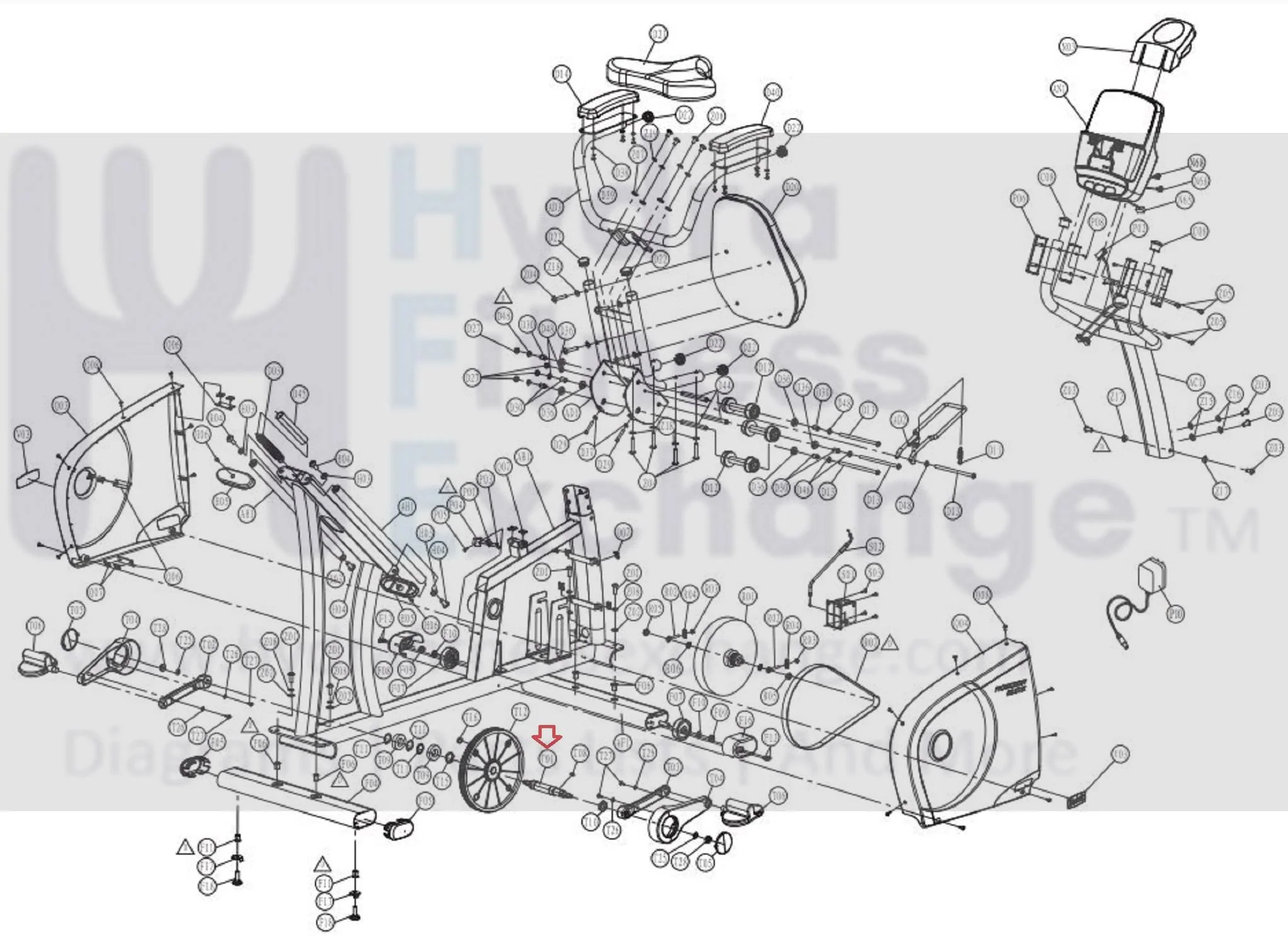Horizon Fitness B701 - CB139 Stationary Bike Flywheel Axle 1000092802 - Image 2