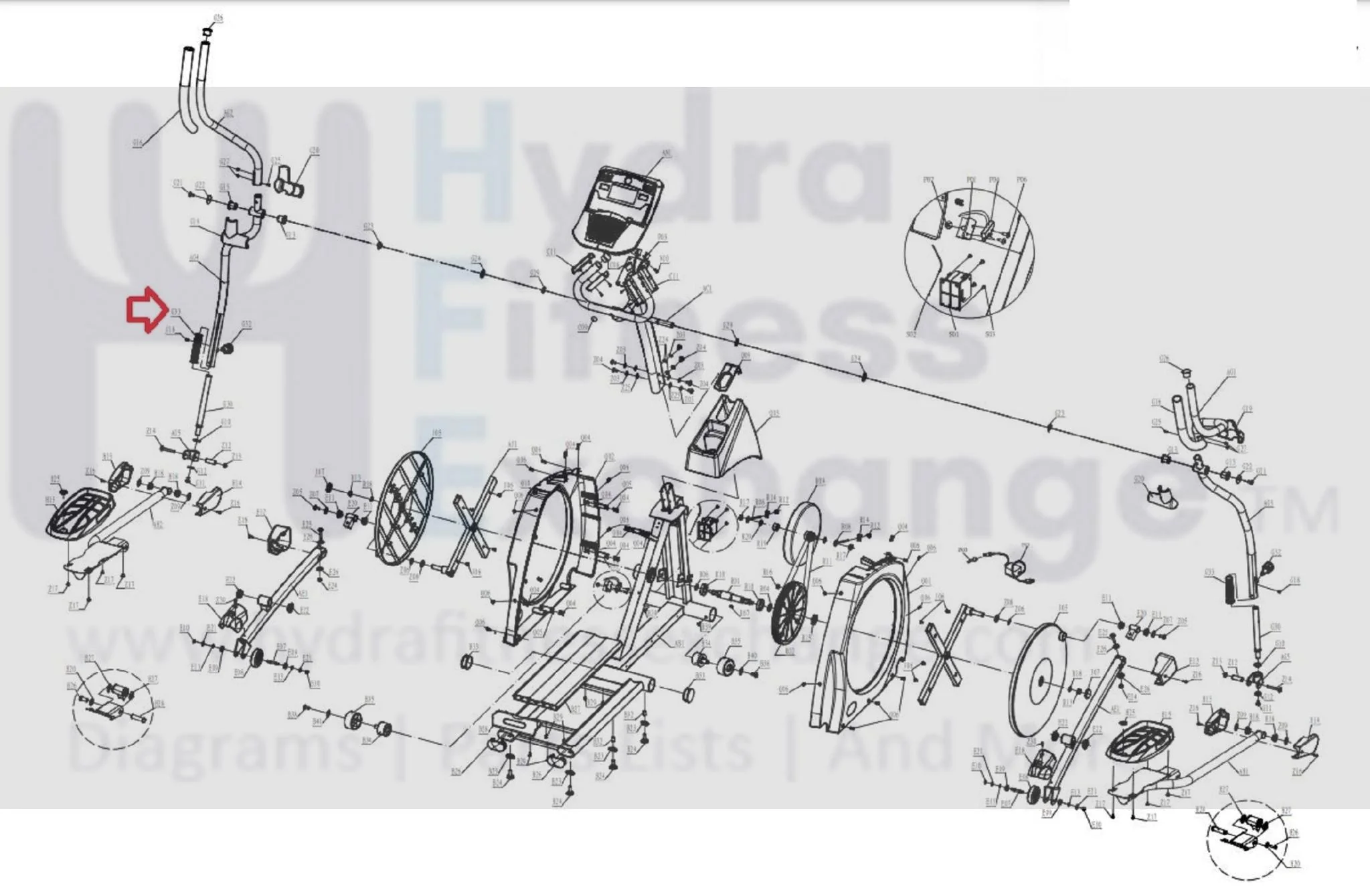 Horizon Fitness CE6.0 CX66 E5 EX66 EX67 Elliptical Lower Handlebar Bushing Set 074194 - Image 3