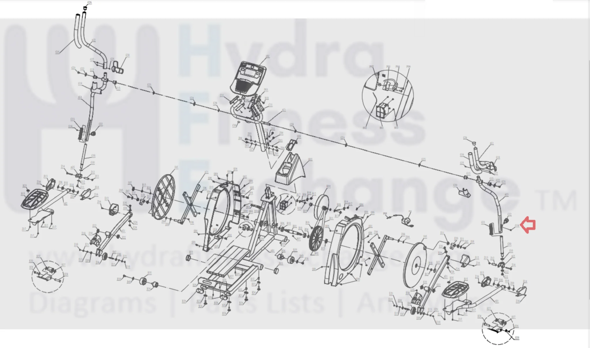 Horizon Fitness CE6.0 CX66 E5 EX66 EX67 Elliptical Round Hex Socket Screw M4x0.7Px5L 079955 - Image 3