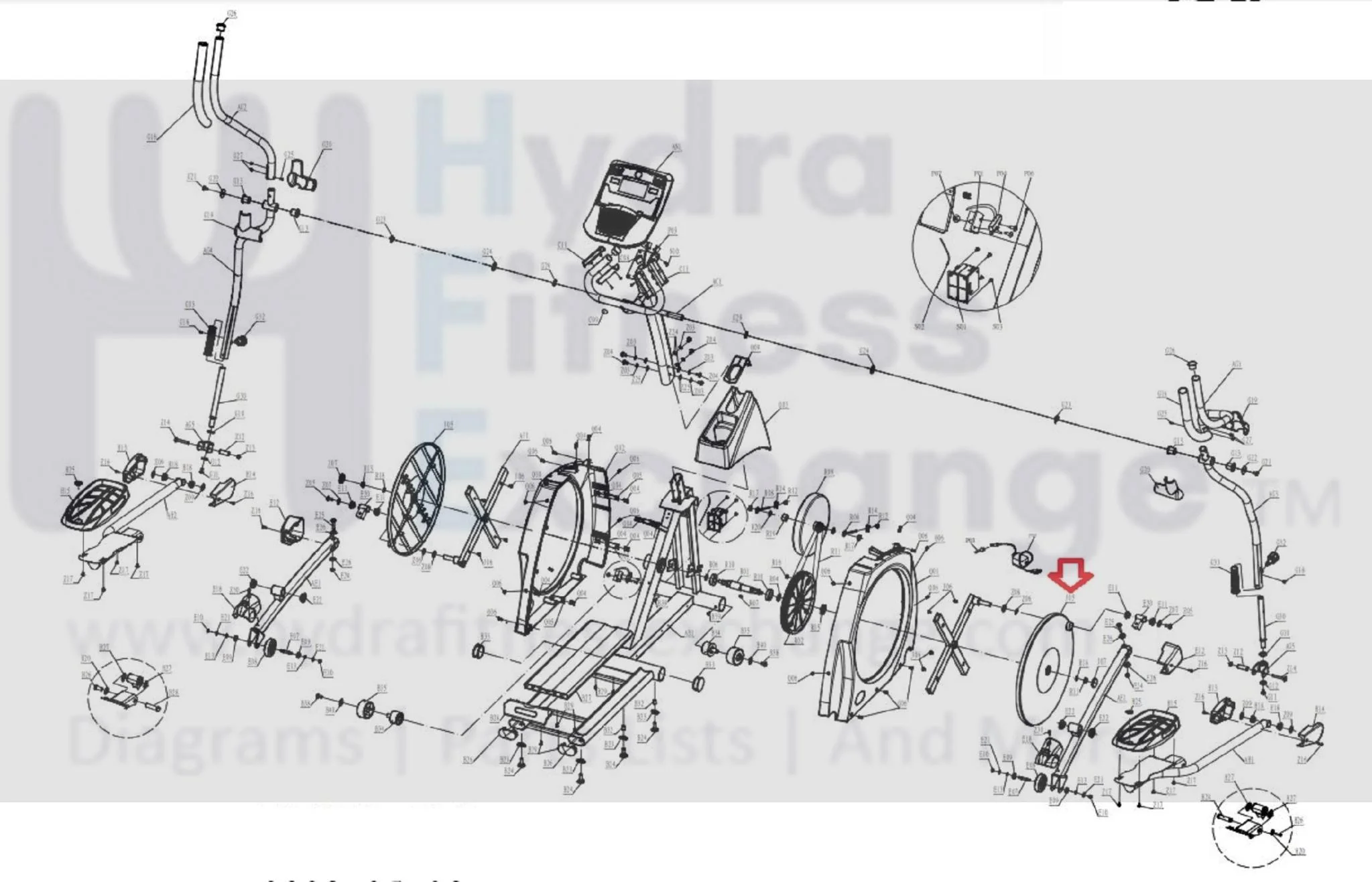 Horizon Fitness CE6.0 CX66 E5 EX66 EX67 EX77 Elliptical Crank Arm Disk Cover 102654 - Image 3