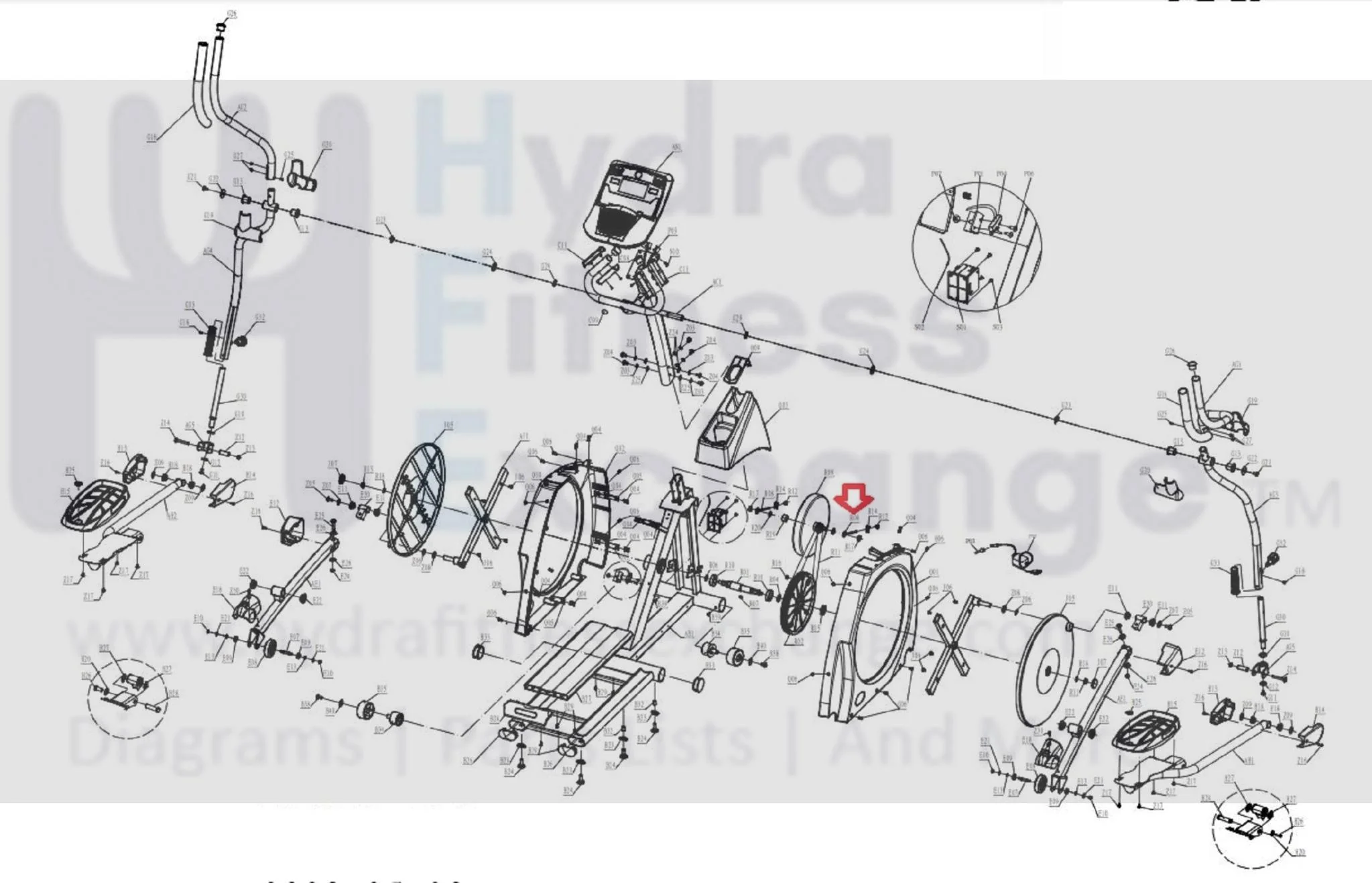 Horizon Fitness CE6.0 E5 EX67 EX77 Elliptical Eye Bolt Hook 1/4"-20UNCx117.5Lx35L"101869 - Image 2