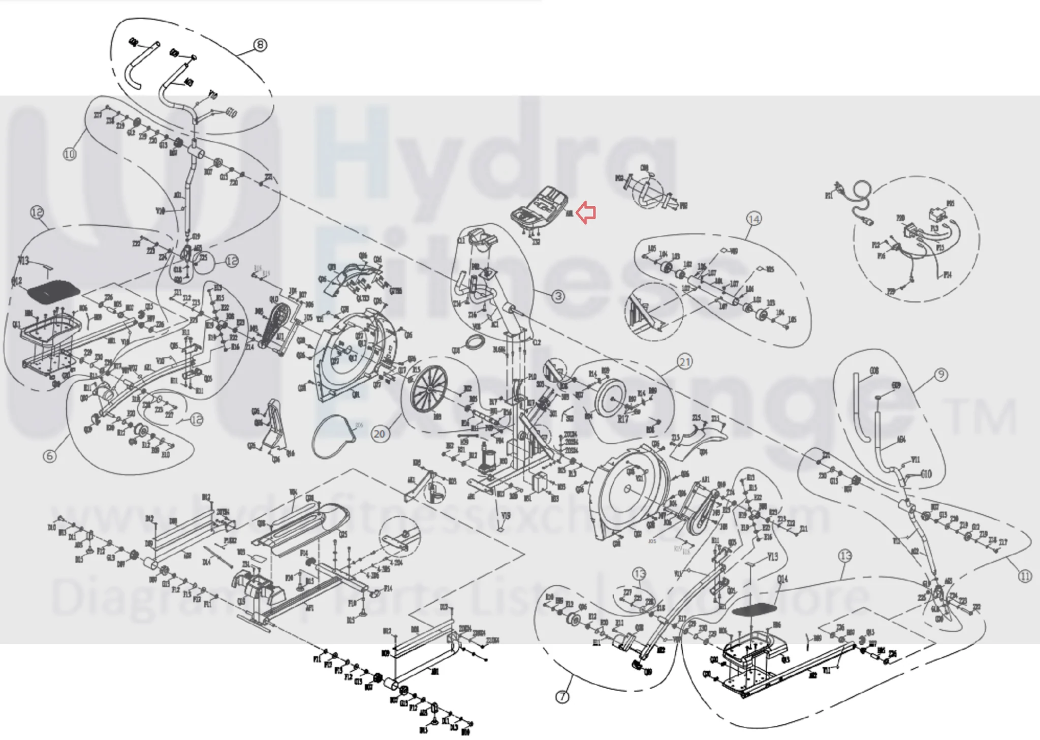 Horizon Fitness CE9.2 Elliptical Display Console Assembly 1000201334 - Image 2