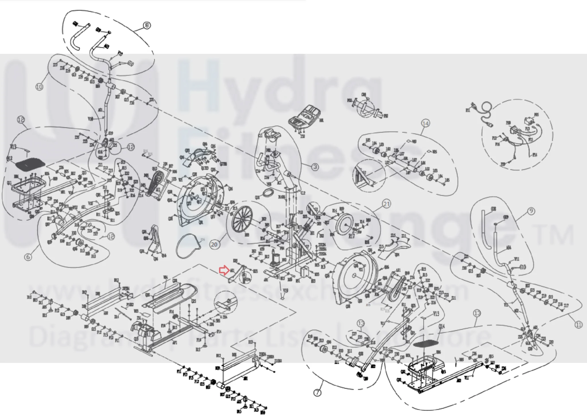 Horizon Fitness CE9.2 Elliptical Raise Descend Connection Set 1000112636 - Image 2
