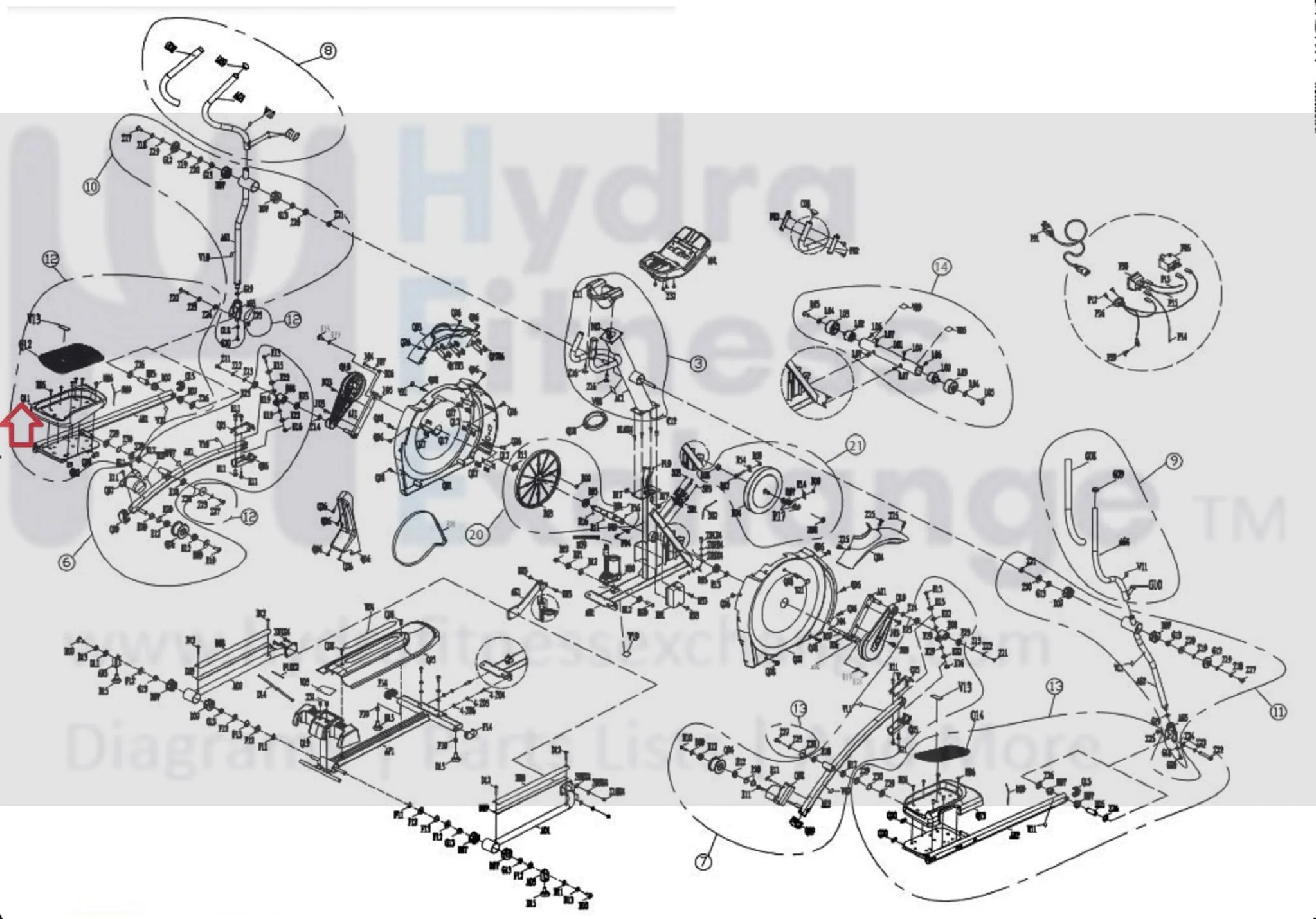 Horizon Fitness CE9.2 EX-79 LS10.0E LS12.9E LS13.0E LS7.9E LS9.9E Elliptical Left Foot Pedal 1000204918 - Image 2