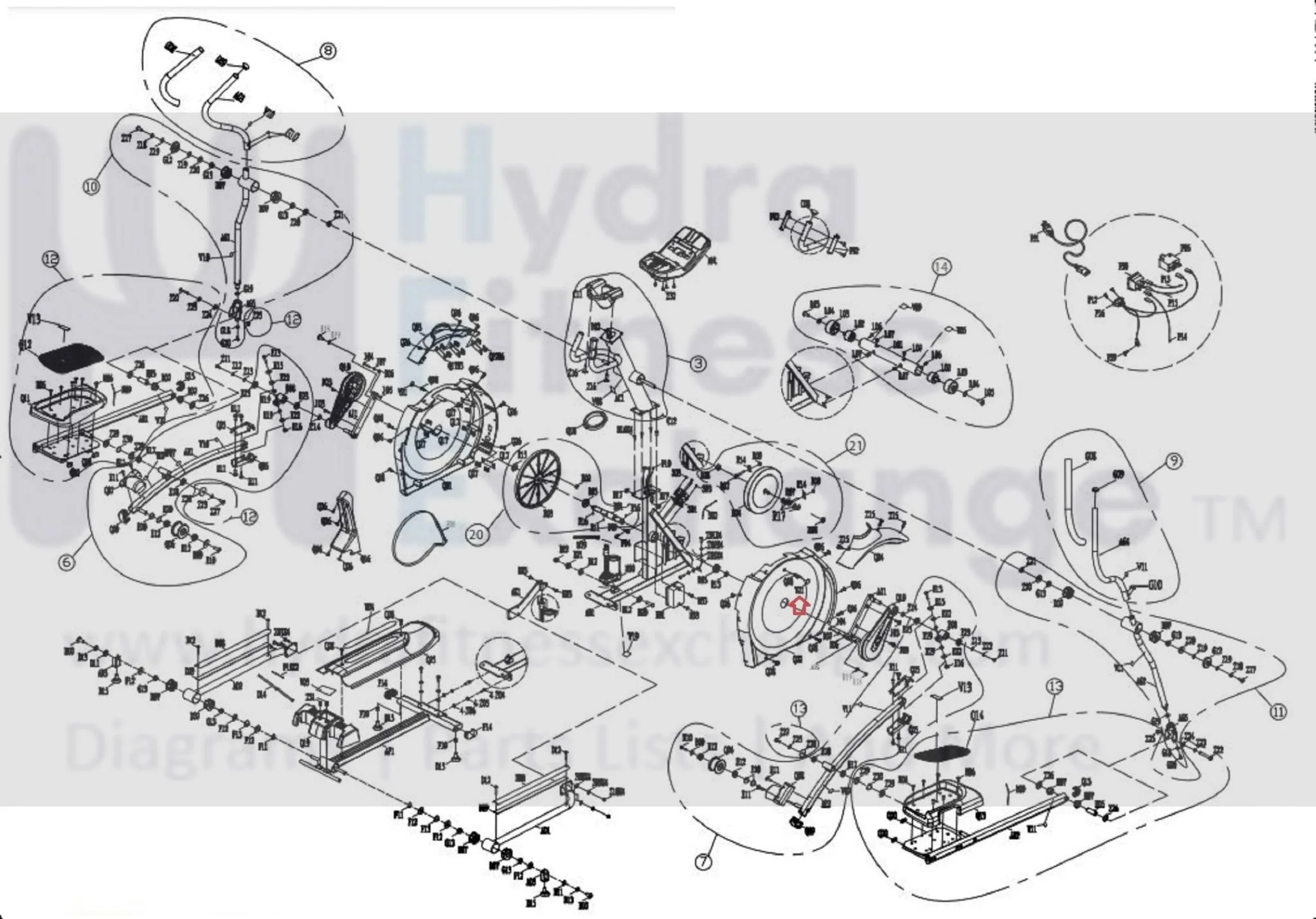 Horizon Fitness CE9.2 LS10.0E LS12.9E LS13.0E LS7.9E Elliptical Side Cover Round Sticker 1000109521 - Image 2