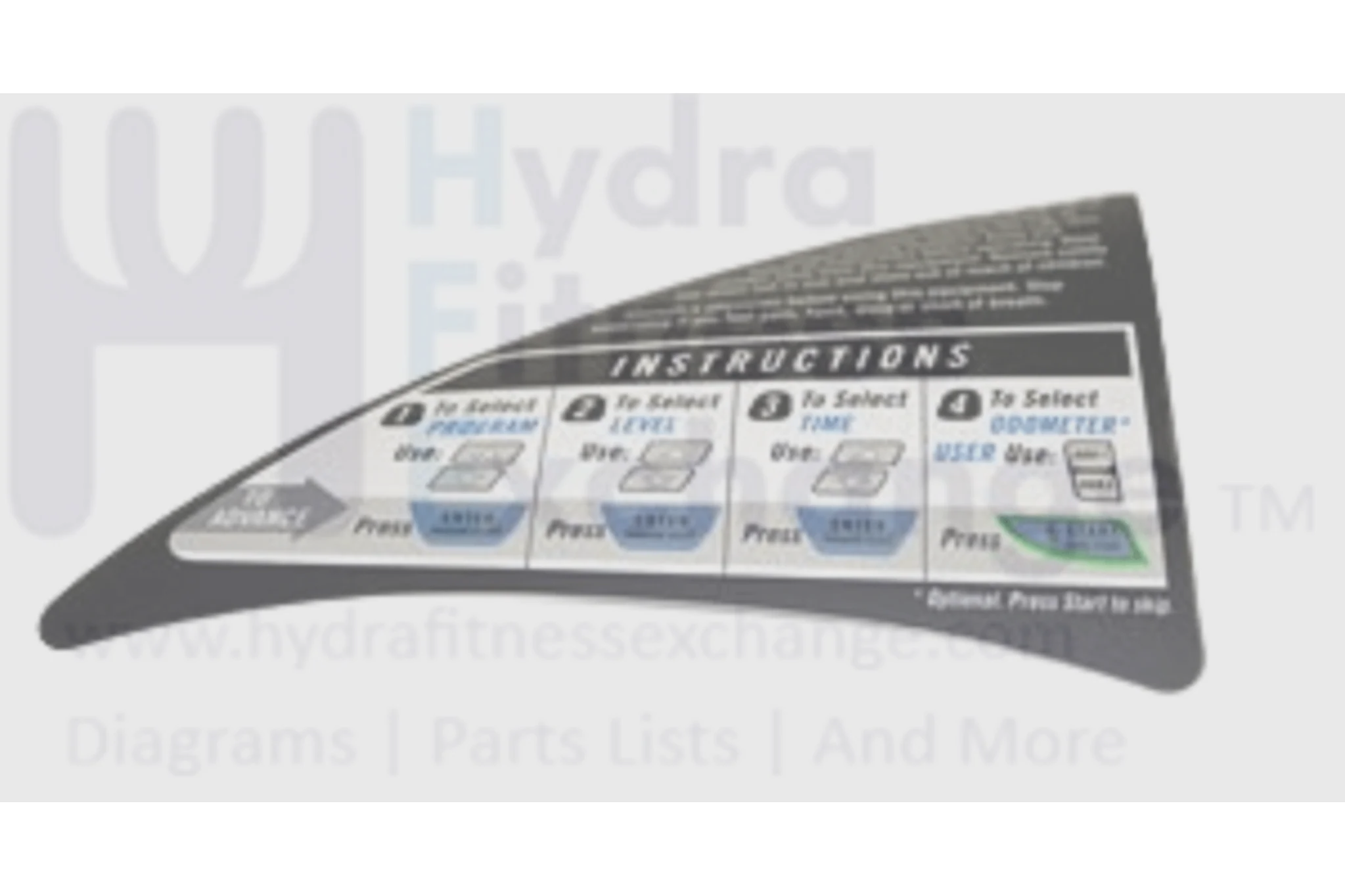 Horizon Fitness Club Series Cst3.5 Cst4.5 Treadmill Decal Instruction 006503-ax