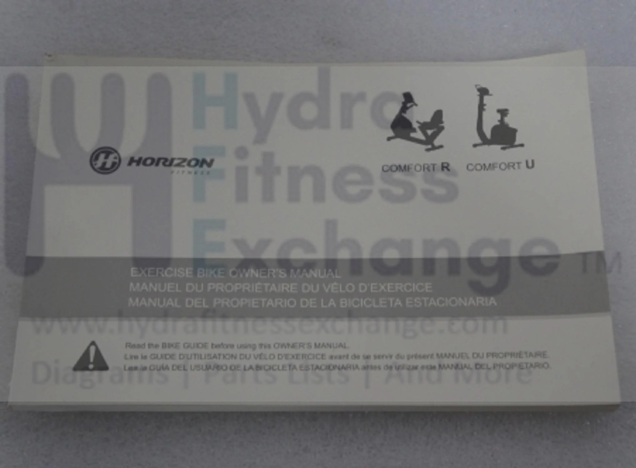 Horizon Fitness Comfort R - RB013 Stationary Bike Owner's User's Manual 1000358962