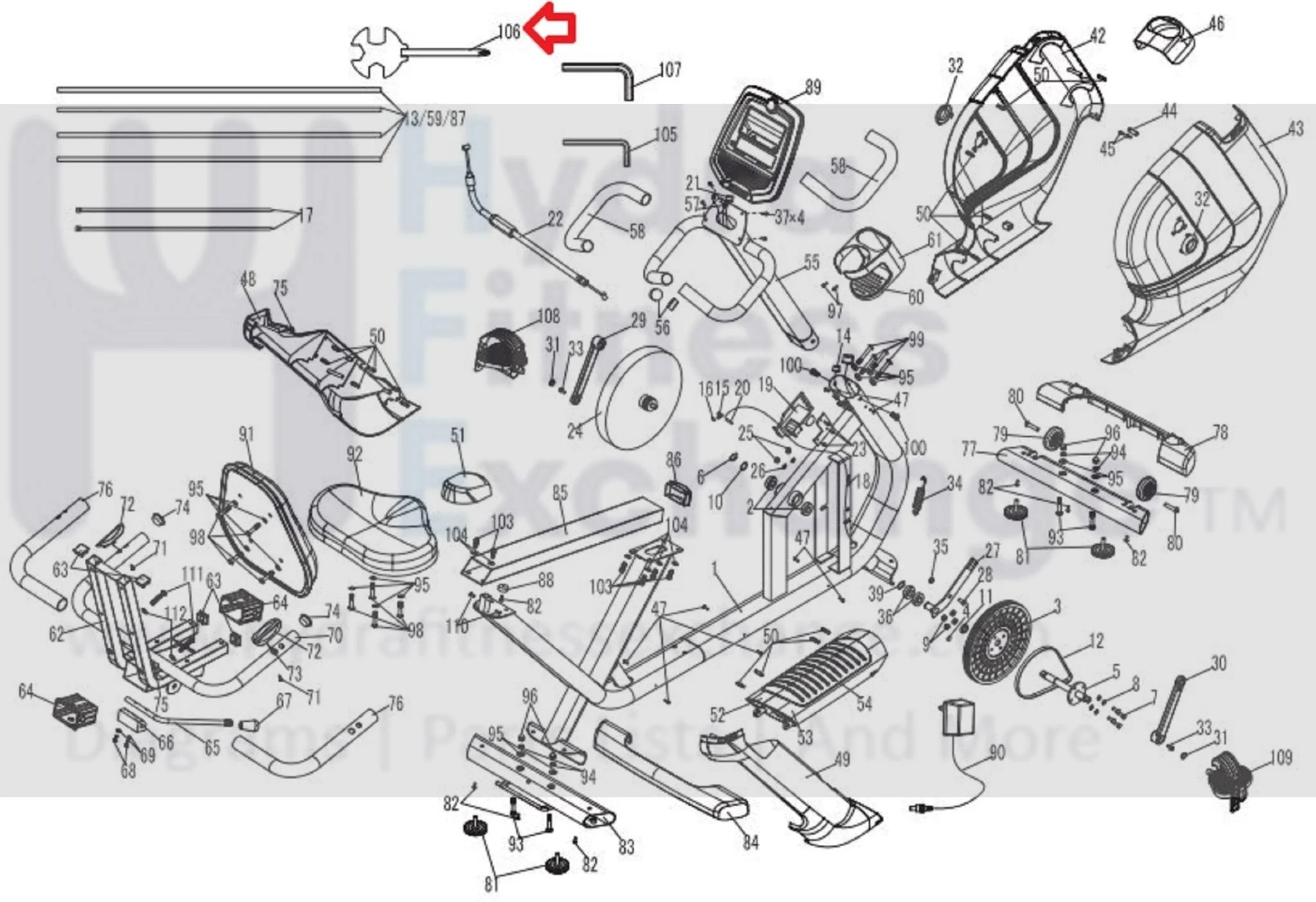 Horizon Fitness Comfort R U- RB013 CB037 Stationary Bike Plus Wrench 1000324670 - Image 3
