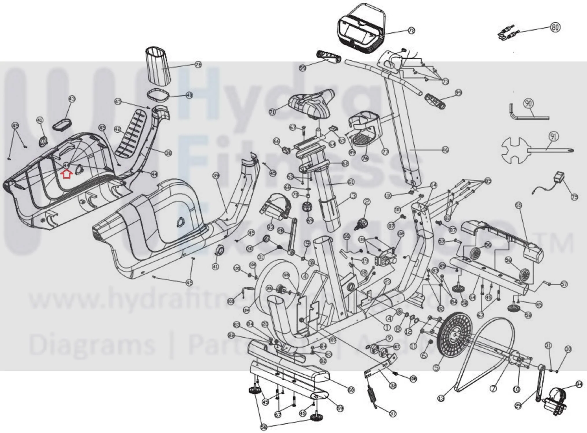 Horizon Fitness Comfort U - CB037 Stationary Bike Clip Short 1000324632 - Image 2
