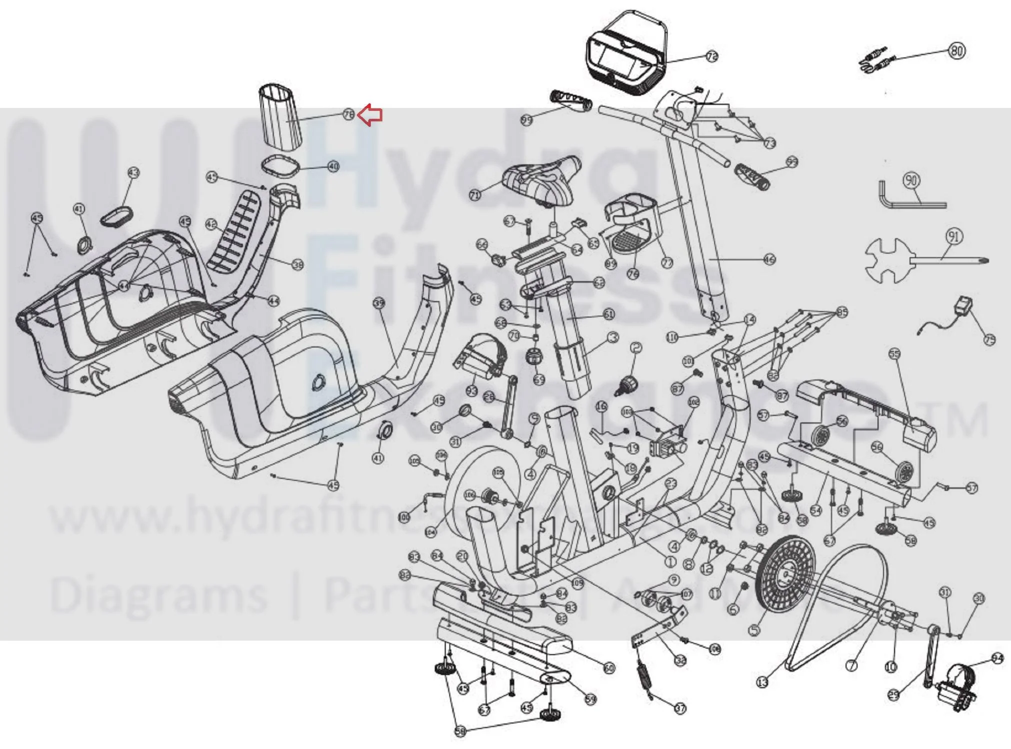 Horizon Fitness Comfort U - CB037 Stationary Bike Console Mast Grommet 1000324662 - Image 2