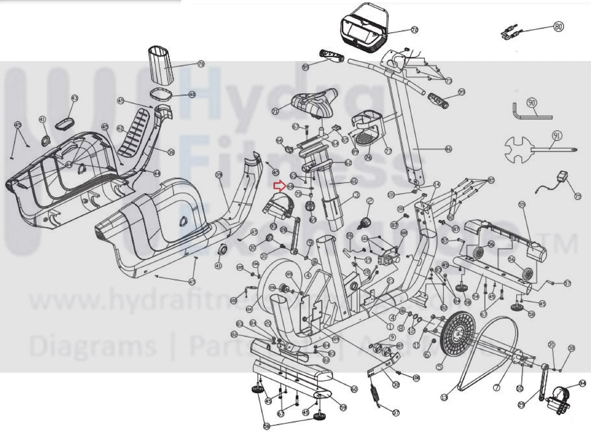 Horizon Fitness Comfort U - CB037 Stationary Bike Flat Washer 1000324653 - Image 2