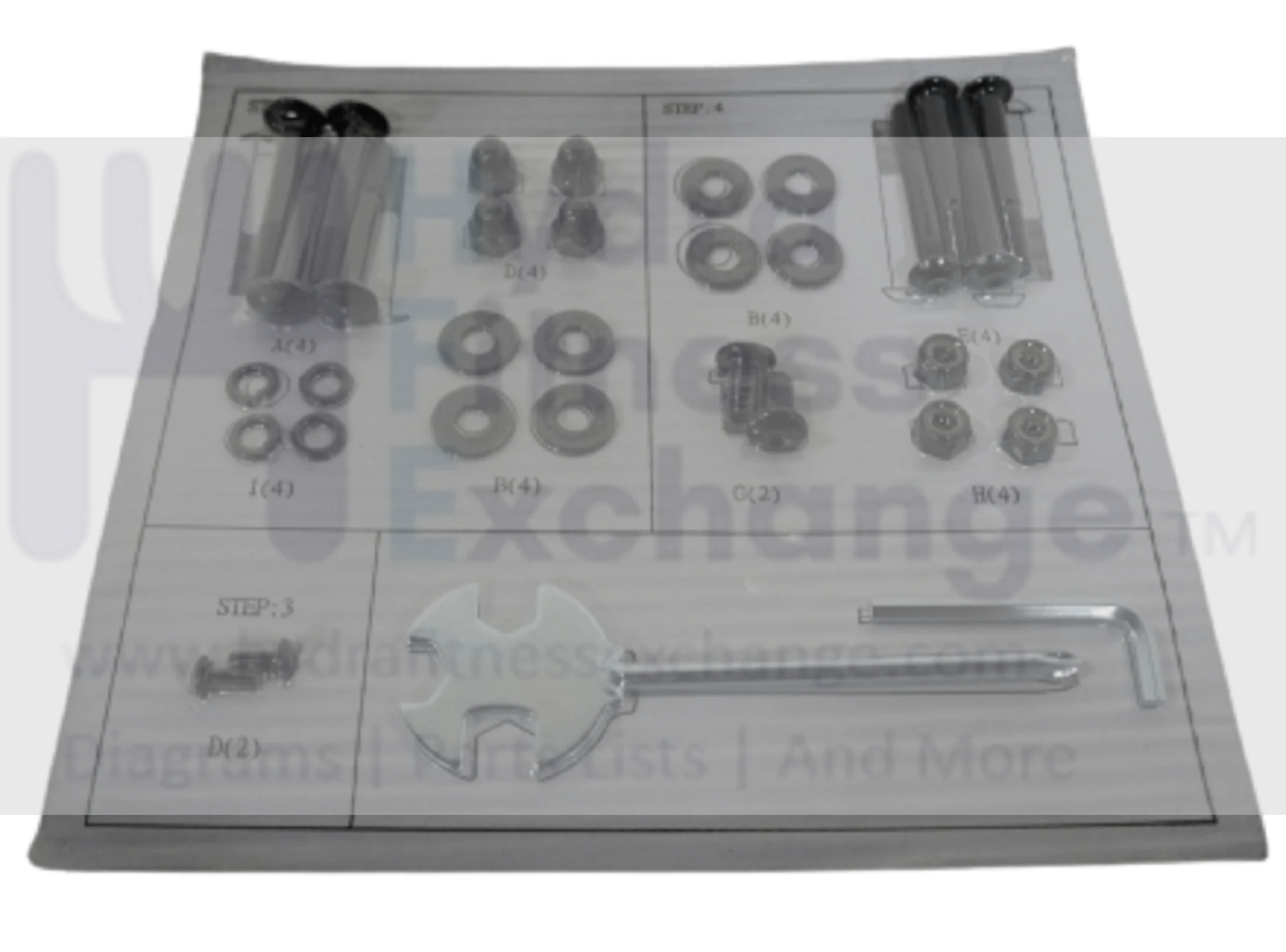 Horizon Fitness Comfort U - CB037 Stationary Bike Hardware Kit Assembly 1000358060