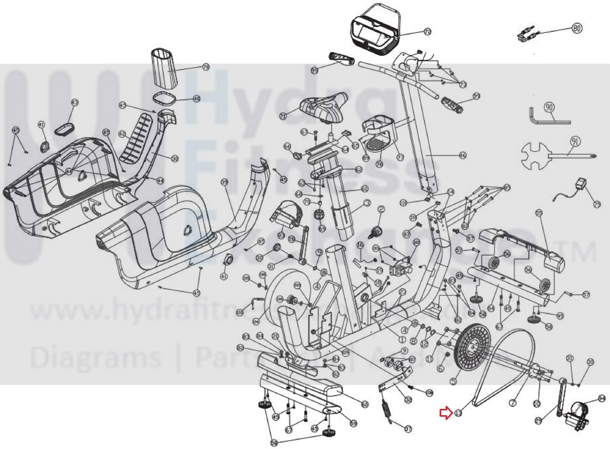 Horizon Fitness Comfort U - CB037 Stationary Bike Pulley Drive Belt 1000324612 - Image 3