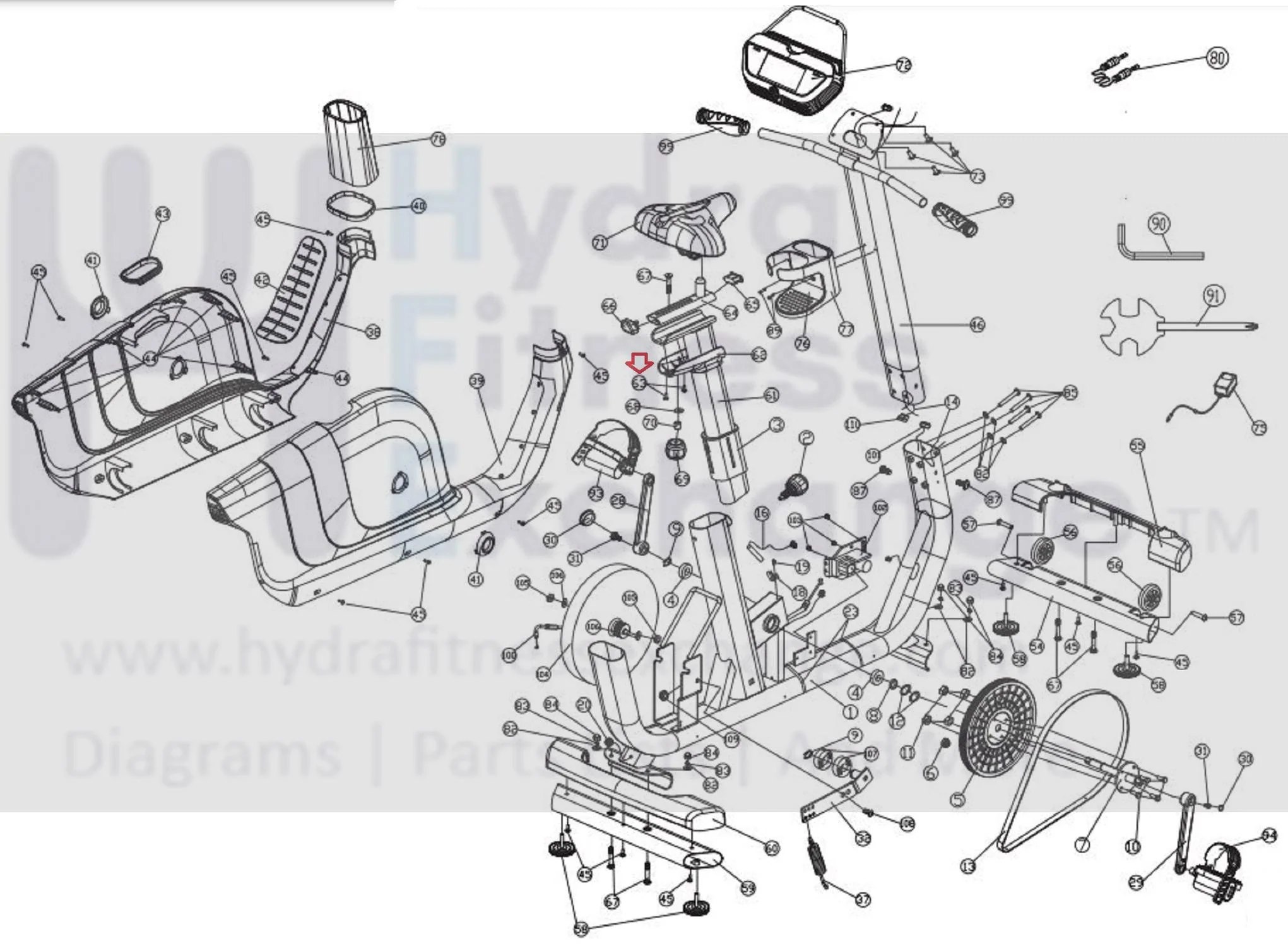 Horizon Fitness Comfort U - CB037 Stationary Bike Round Head Philips Screw 1000324648 - Image 2