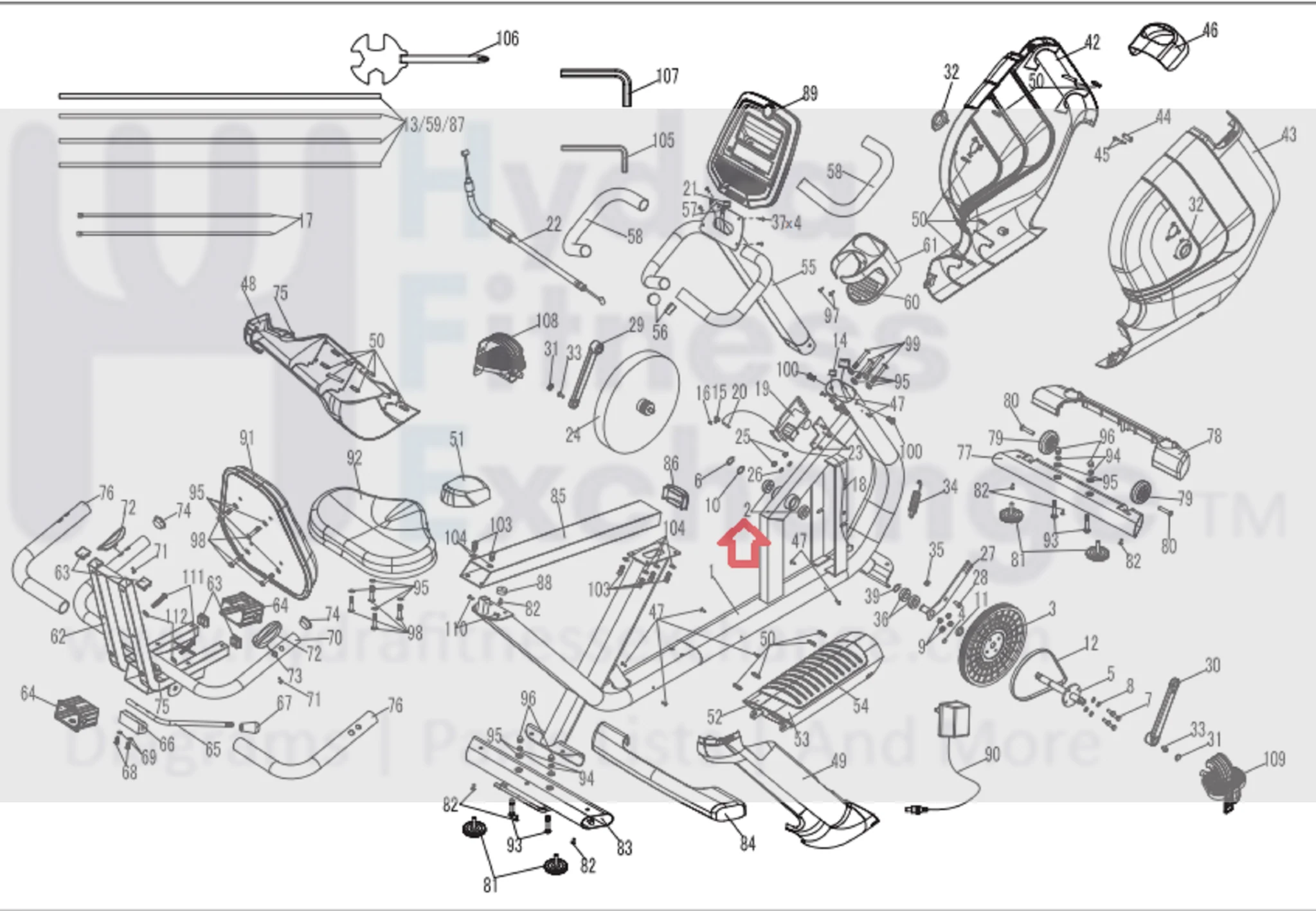 Horizon Fitness Comfort U R - RB013 CB037 Stationary Bike Ball Bearing 1000324601 - Image 3