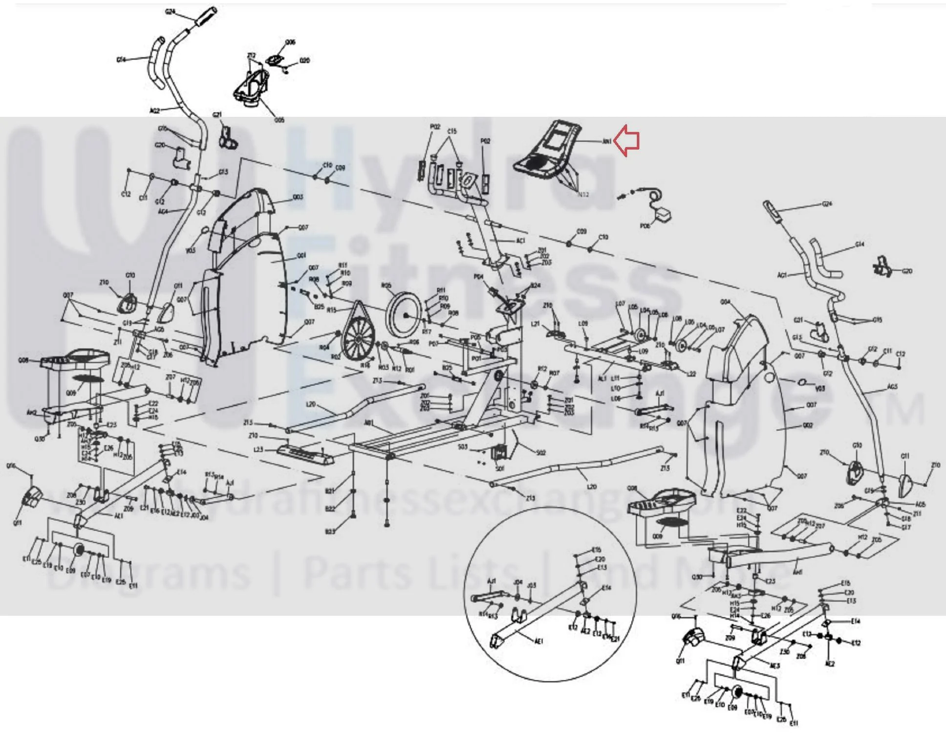 Horizon Fitness CSE4.5 - EP111B Elliptical Display Console Assembly 013841-AAX - Image 2