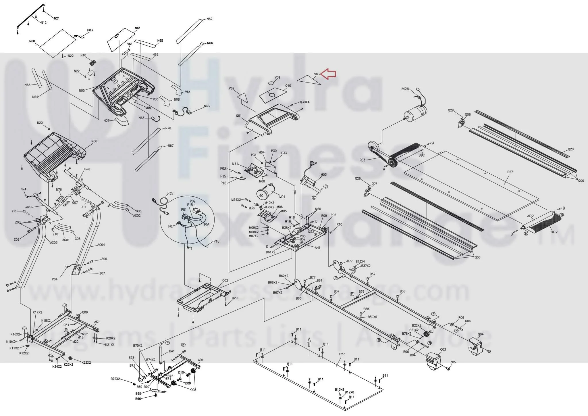 Horizon Fitness CST3.6 TM208 Treadmill Right Pop Decal Motor Cover 060623-AX - Image 3