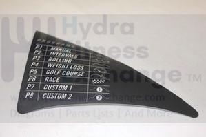 Horizon Fitness CST4.5 Treadmill Decal Program 006502-A - Image 2