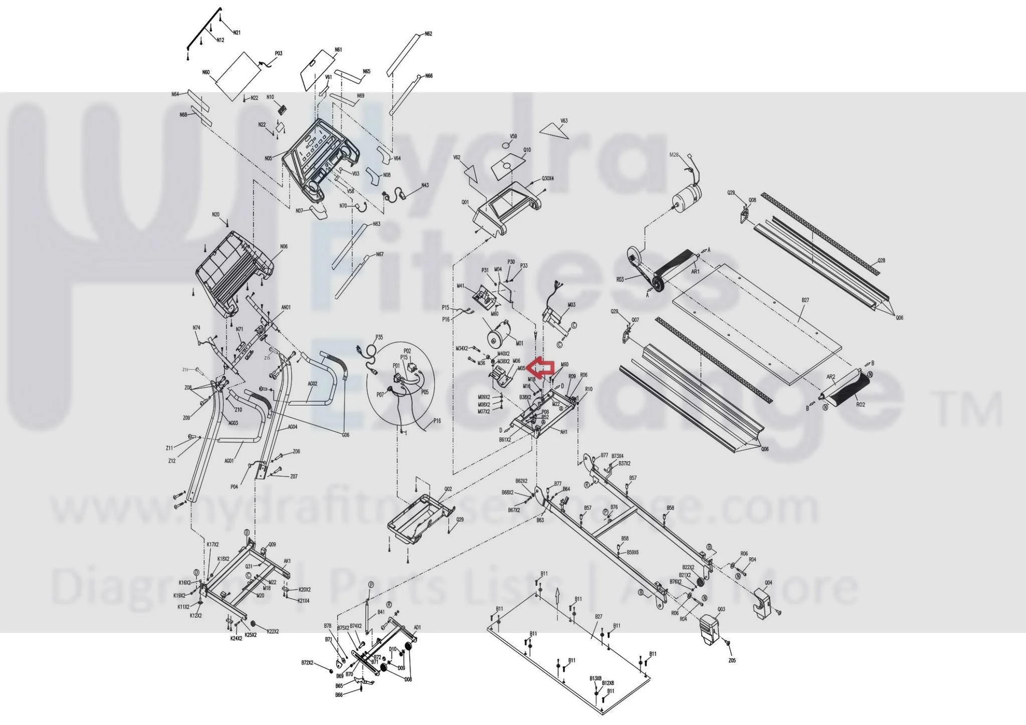 Horizon Fitness CST4.6 T73 T74 Treadmill Drive Motor Bracket 058158-AB - Image 3