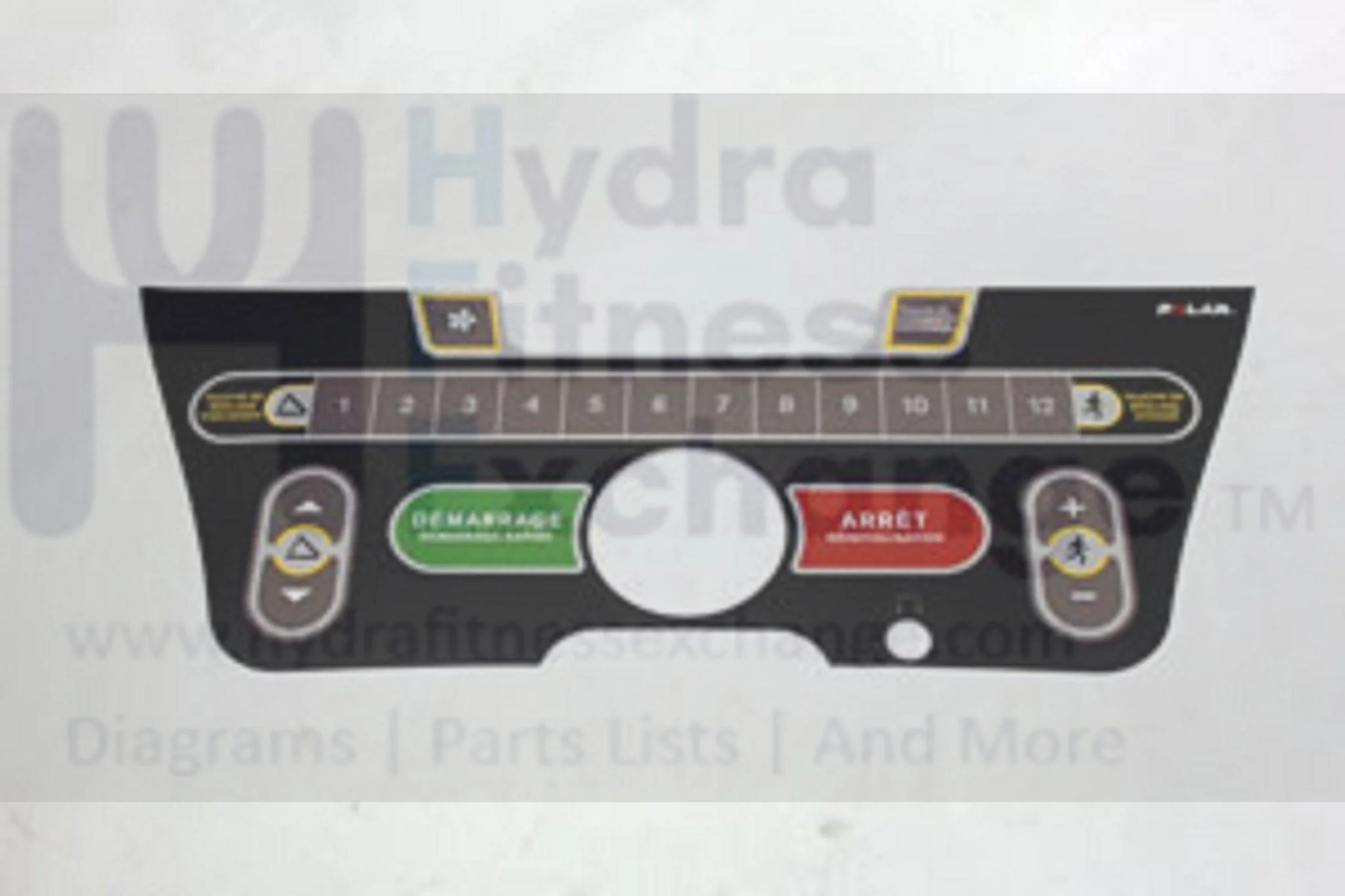 Horizon Fitness CT12.1 Treadmill Lower overlay with speed & incline buttons 1000208558 - Image 2