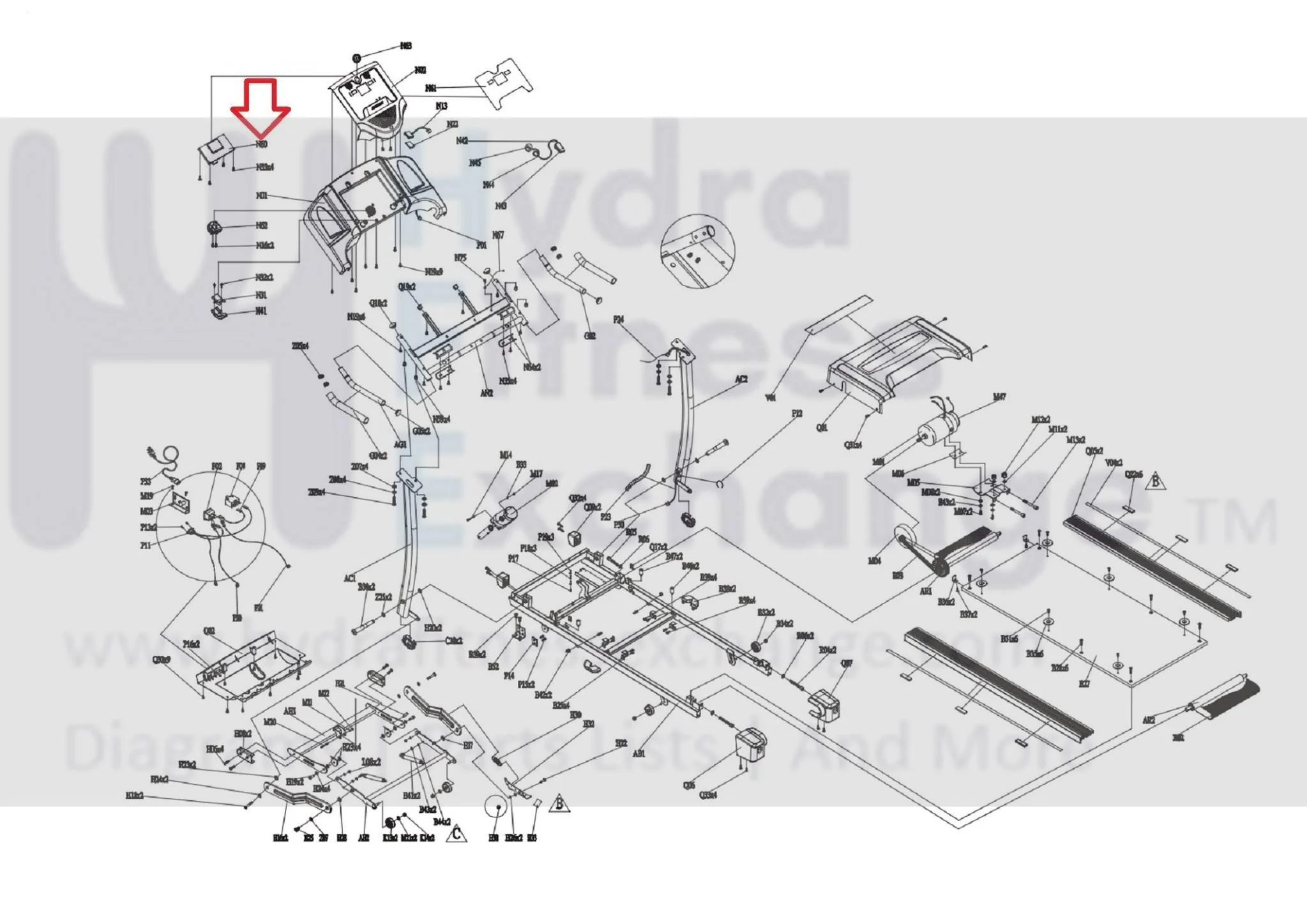 Horizon Fitness CT5.0 T91 Treadmill Upper Control Board 1000096354 - Image 3