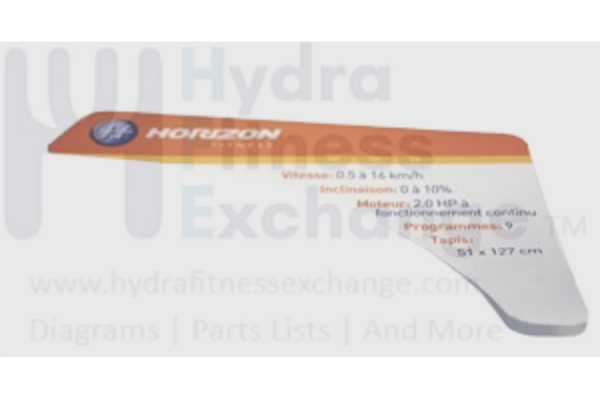 Horizon Fitness CT5.0 TM602B Treadmill Right Sticker Console 102136