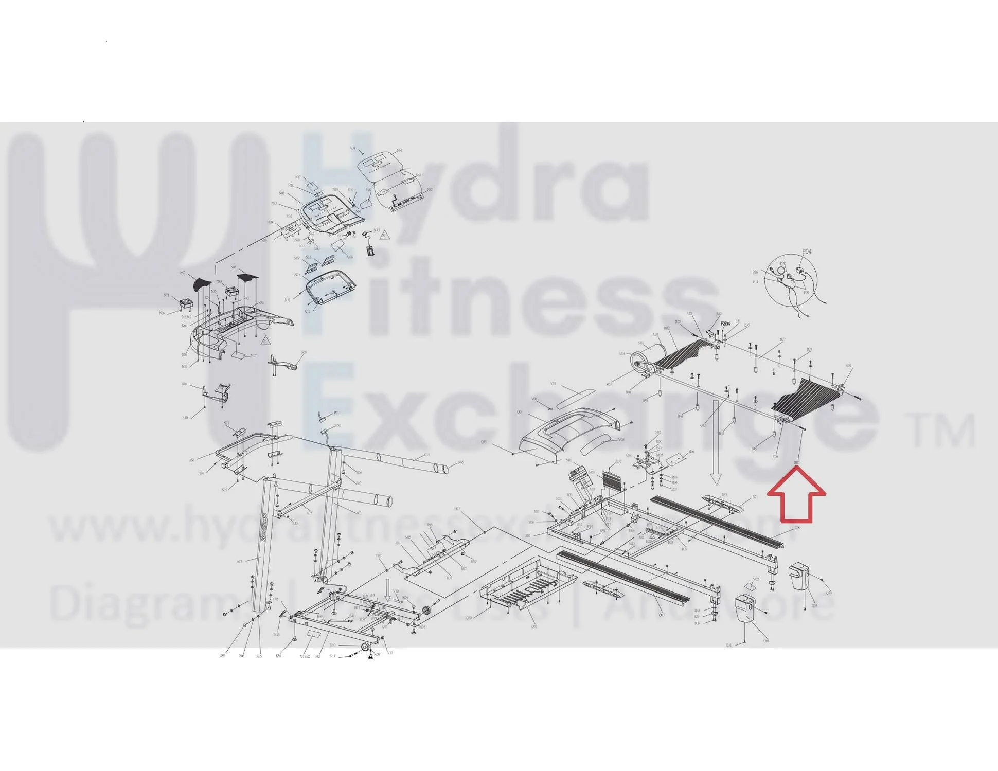 Horizon Fitness Livestrong CT5.1 T102 T103 T7.6 T701 LS7.9T Treadmill Round Hex Socket Screw M8x1.25Px75L 1000096199 - Image 3