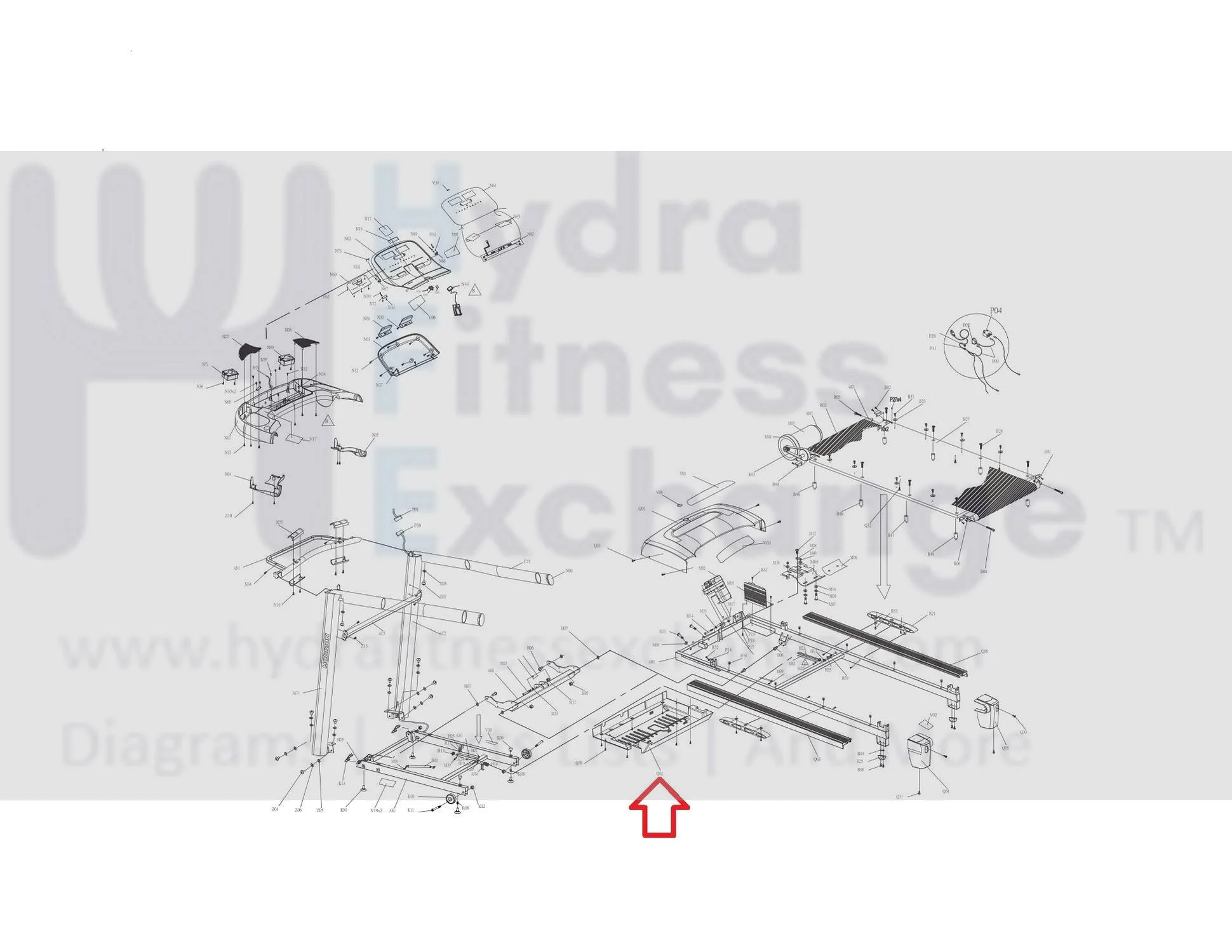 Horizon Fitness CT5.1 T701 GS950T T101 Treadmill Down Motor Cover 1000092676 - Image 3