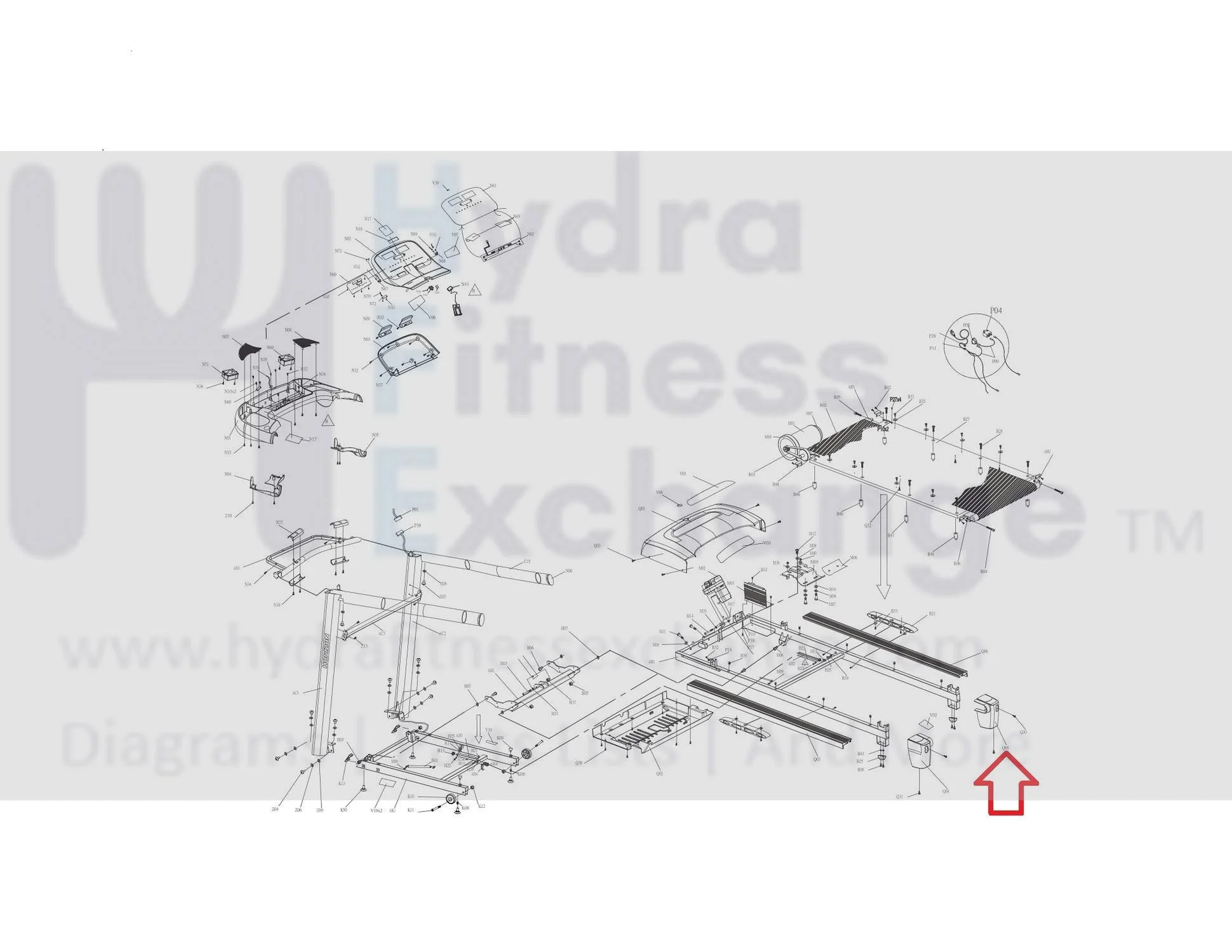 Horizon Tempo Fitness Livestrong Ct5.1 T701 GS950T T203 T701 LS7.9T LS8.0T LS8.0T LS8.0T 632T Treadmill Right Rear Roller Cover 1000092679 - Image 3
