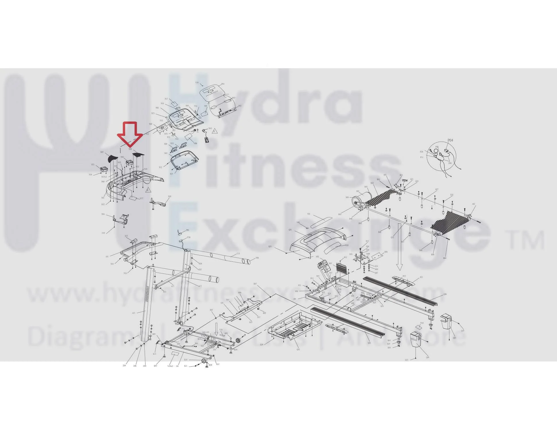 Horizon Fitness CT5.1 T701 Treadmill Right Speaker Cover 1000094934 - Image 3
