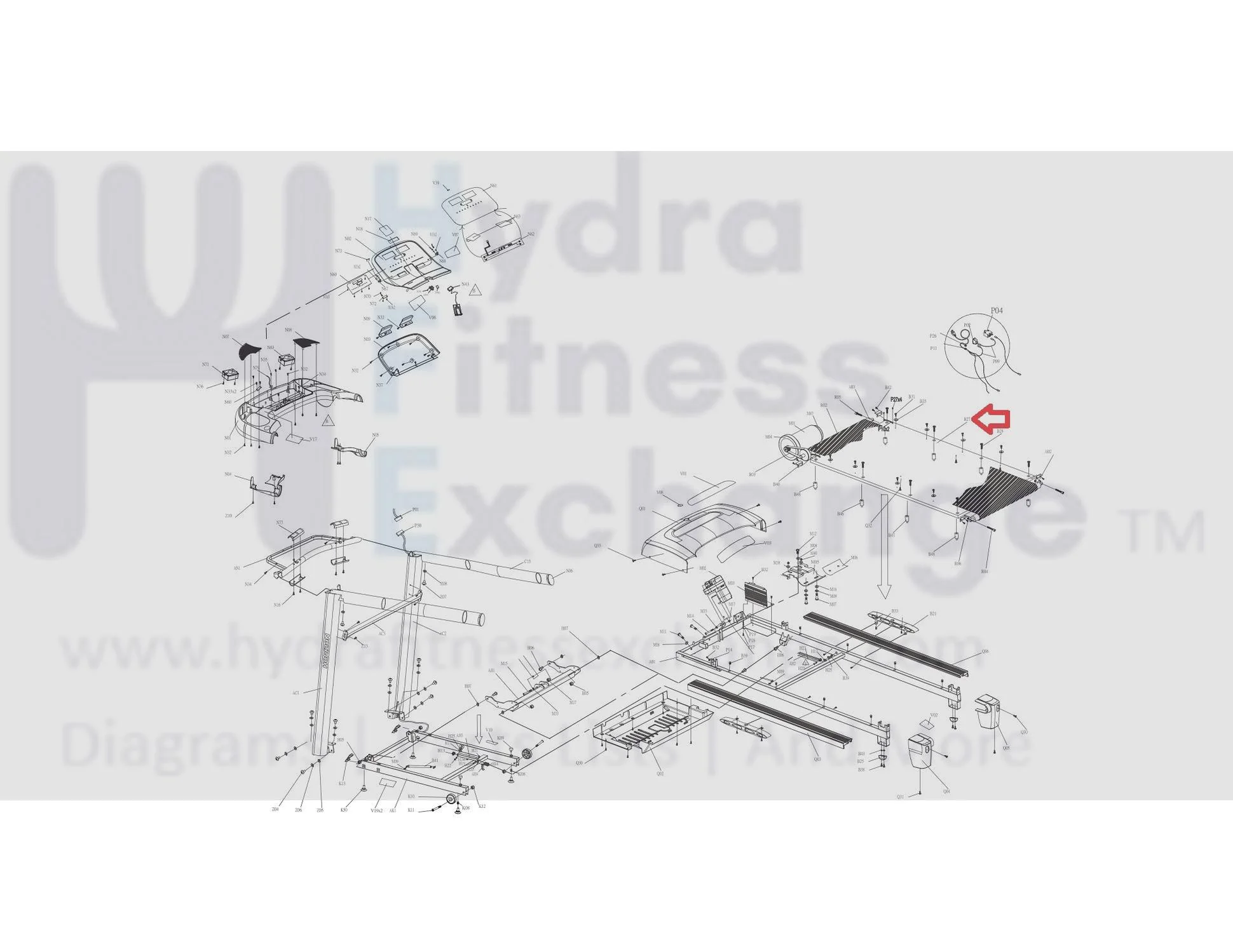 Horizon Fitness CT5.1 T701 Treadmill Running Deck 675 x 1220 x 18t 1000094857 - Image 3