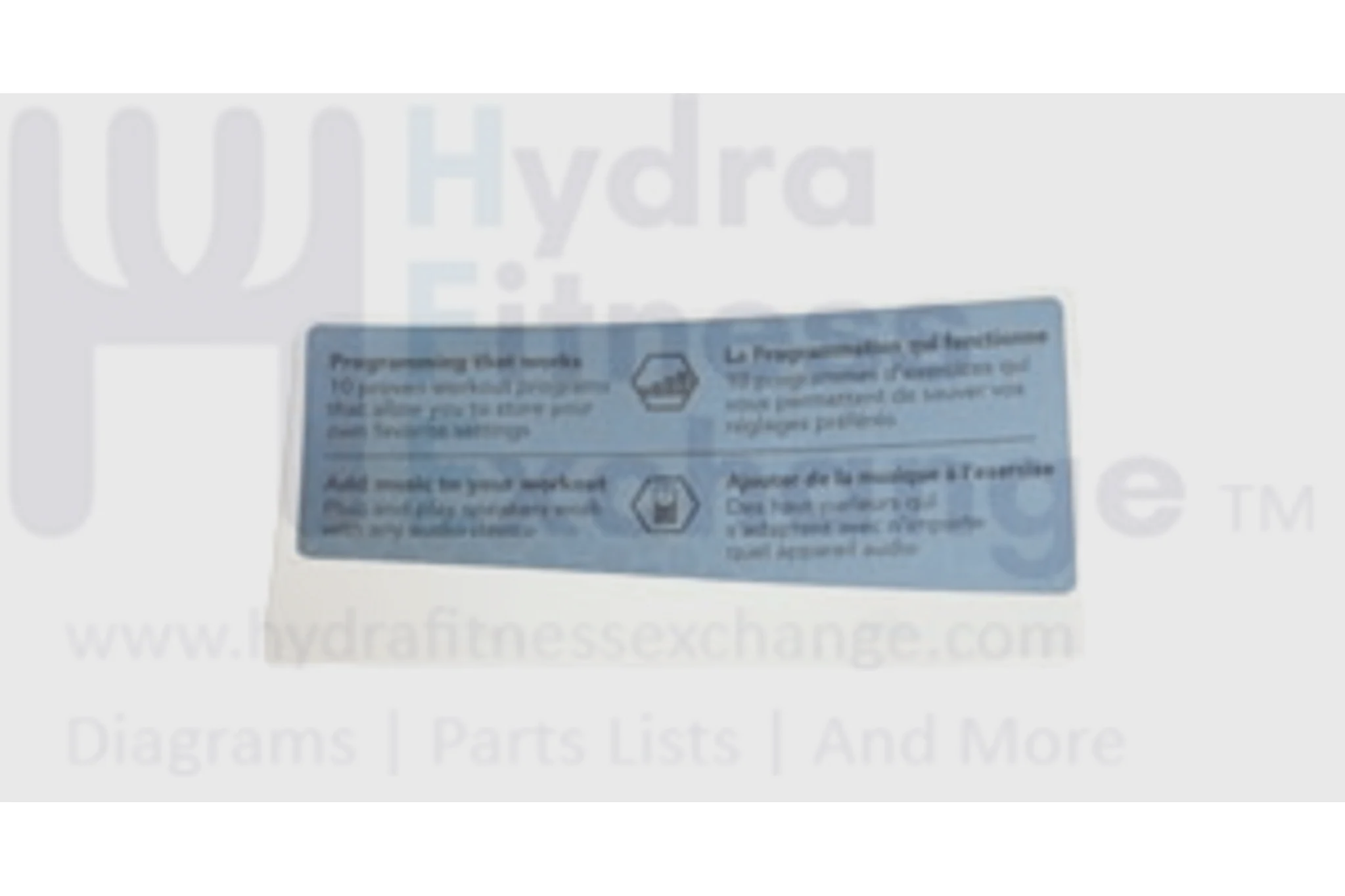 Horizon Fitness Ct5.1 Tm625 Treadmill Right Console Sticker 1000100910