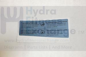 Horizon Fitness Ct5.1 Tm625 Treadmill Right Console Sticker 1000100910 - Image 2