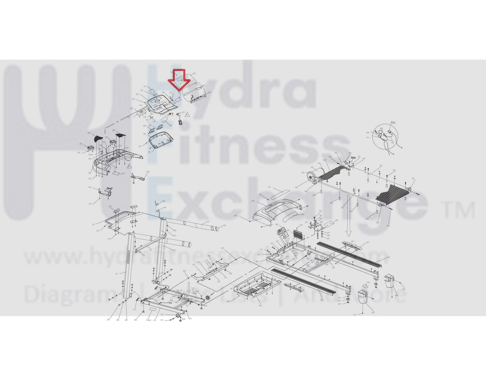 Horizon Fitness Ct5.1 Tm625 Treadmill Right Console Sticker 1000100910 - Image 3