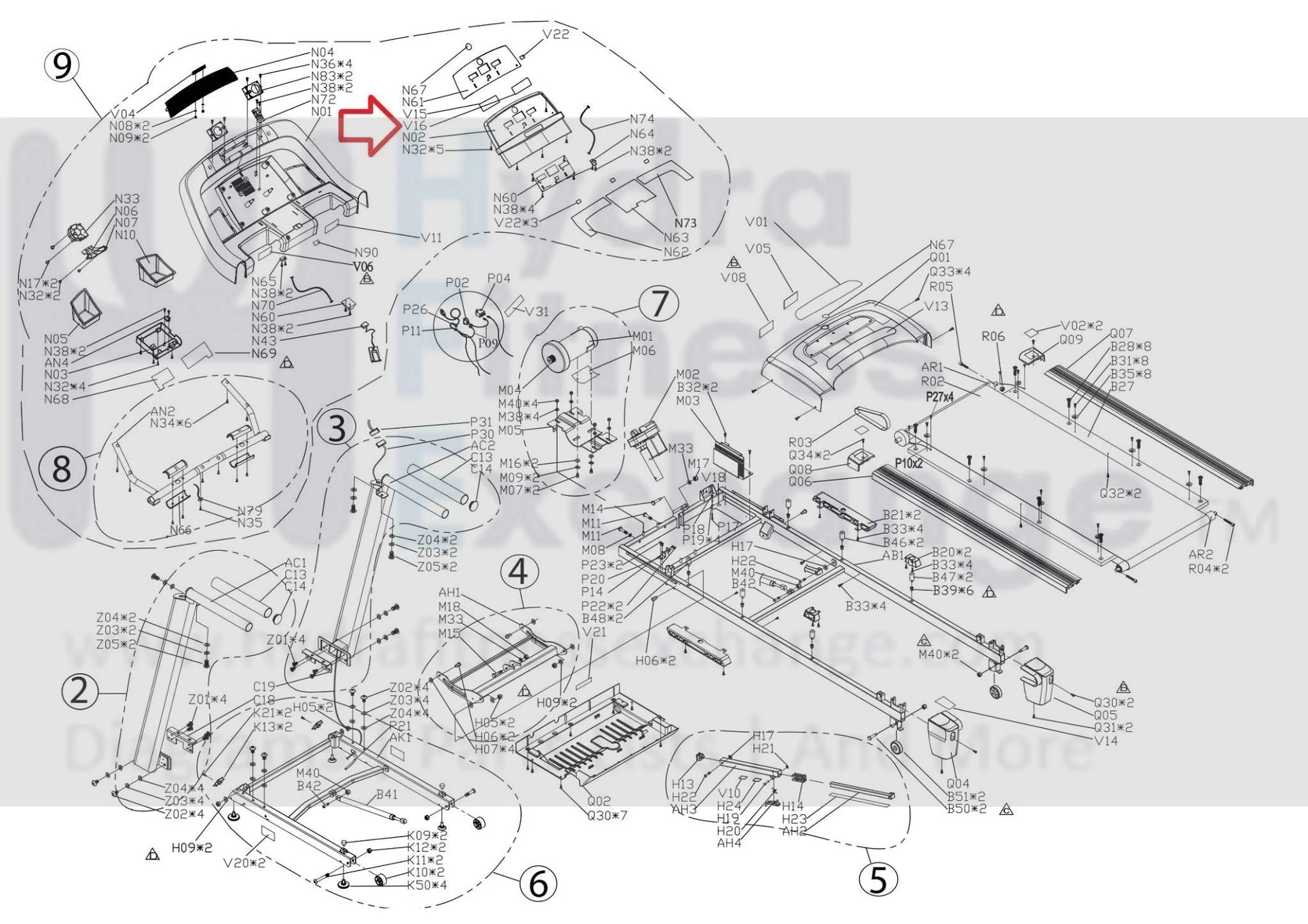 Horizon Fitness CT5.2 T101 Treadmill Right Pop Console Sticker 1000203401 - Image 3