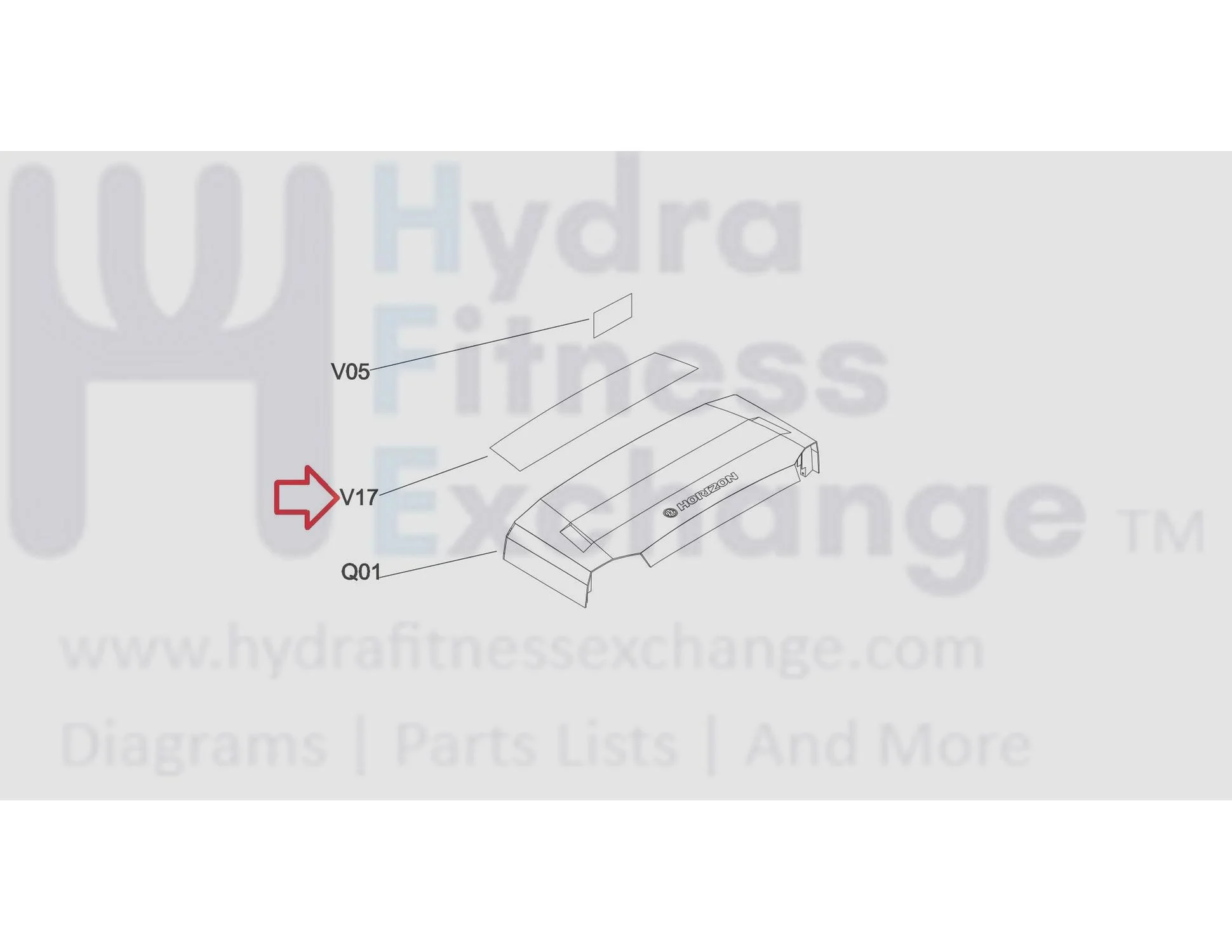 Horizon Fitness Ct5.4 Treadmill POP Motor Sticker Cover 1000308348 - Image 3
